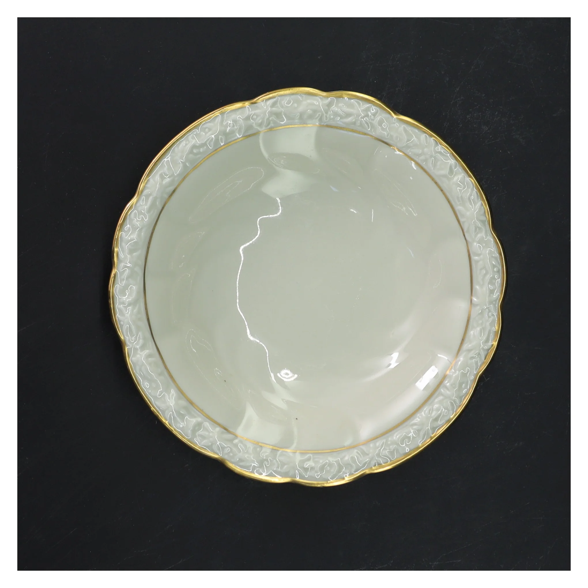 Porcelænsskål med guldkanter fra Edelweiß (str. Ø 15,5 cm)