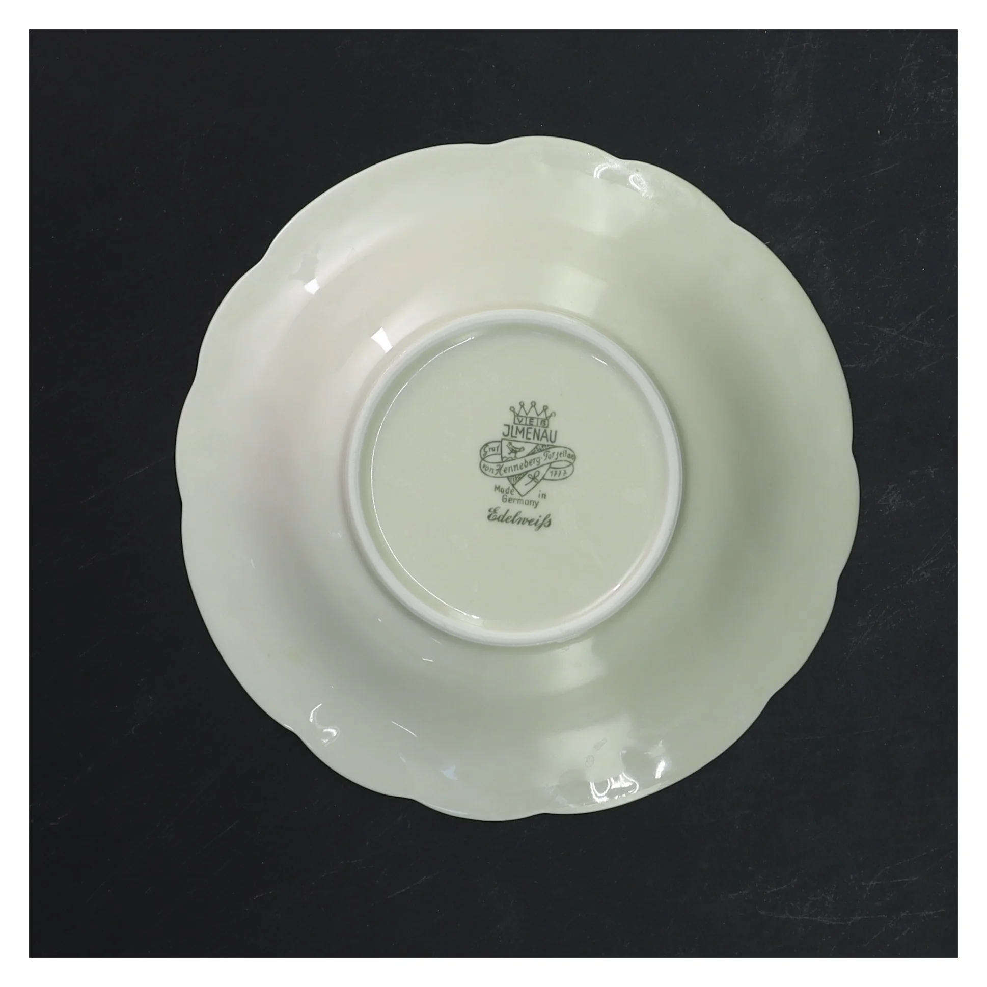 Porcelænsskål med guldkanter fra Edelweiß (str. Ø 15,5 cm)