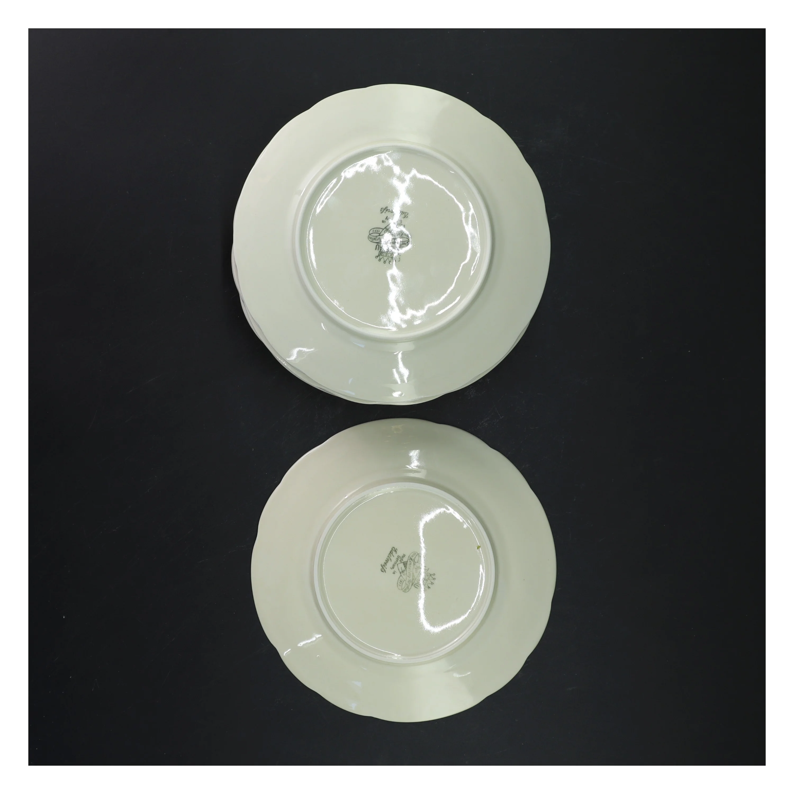 Porcelænstallerkener med guldkant fra Edelweiß (str. Ø 15,5 cm)