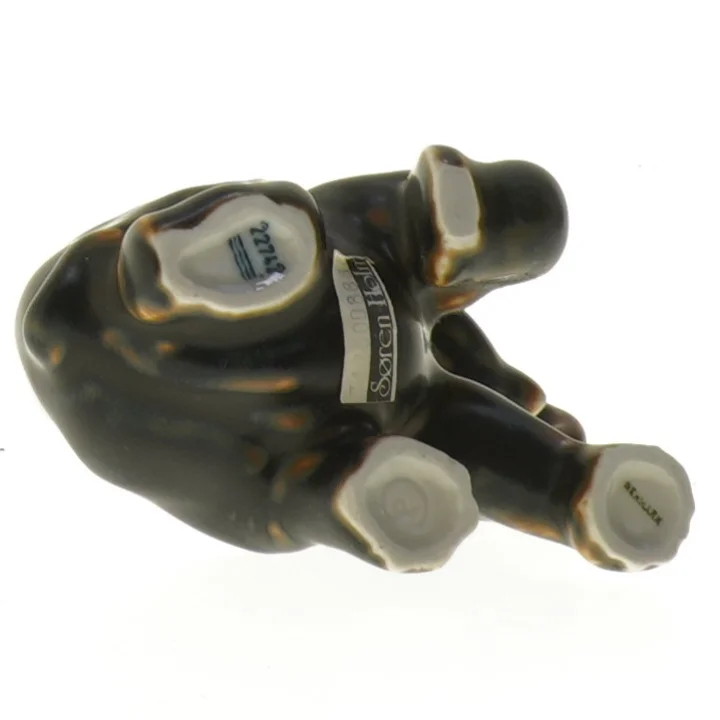 Keramik elefant figur fra Søren Holm (str. 12 cm)