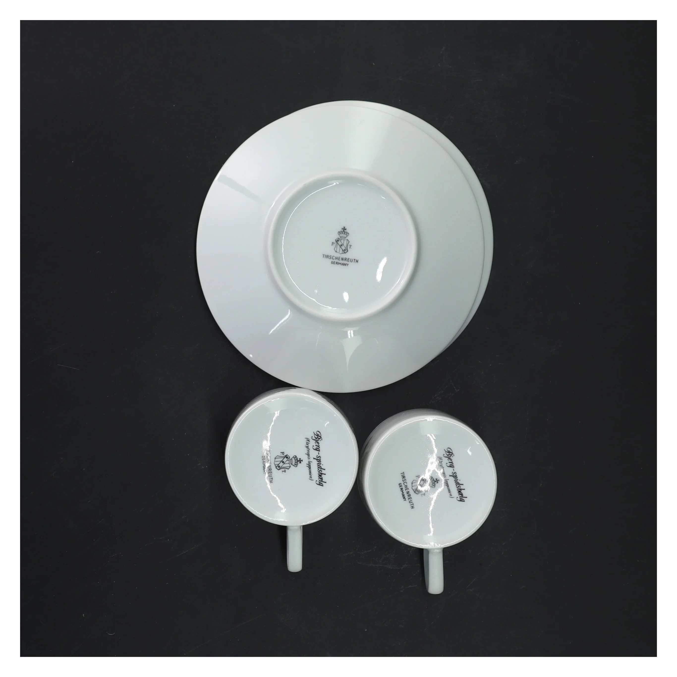 Kaffesæt med kopper og underkopper fra Tirschenreuth (str. Ø 13xh7 cm)