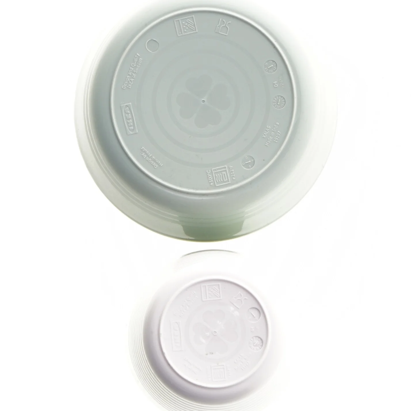 Plastik skål og kop sæt fra IKEA (str. skål ø 12 cm, kop 9 cm)