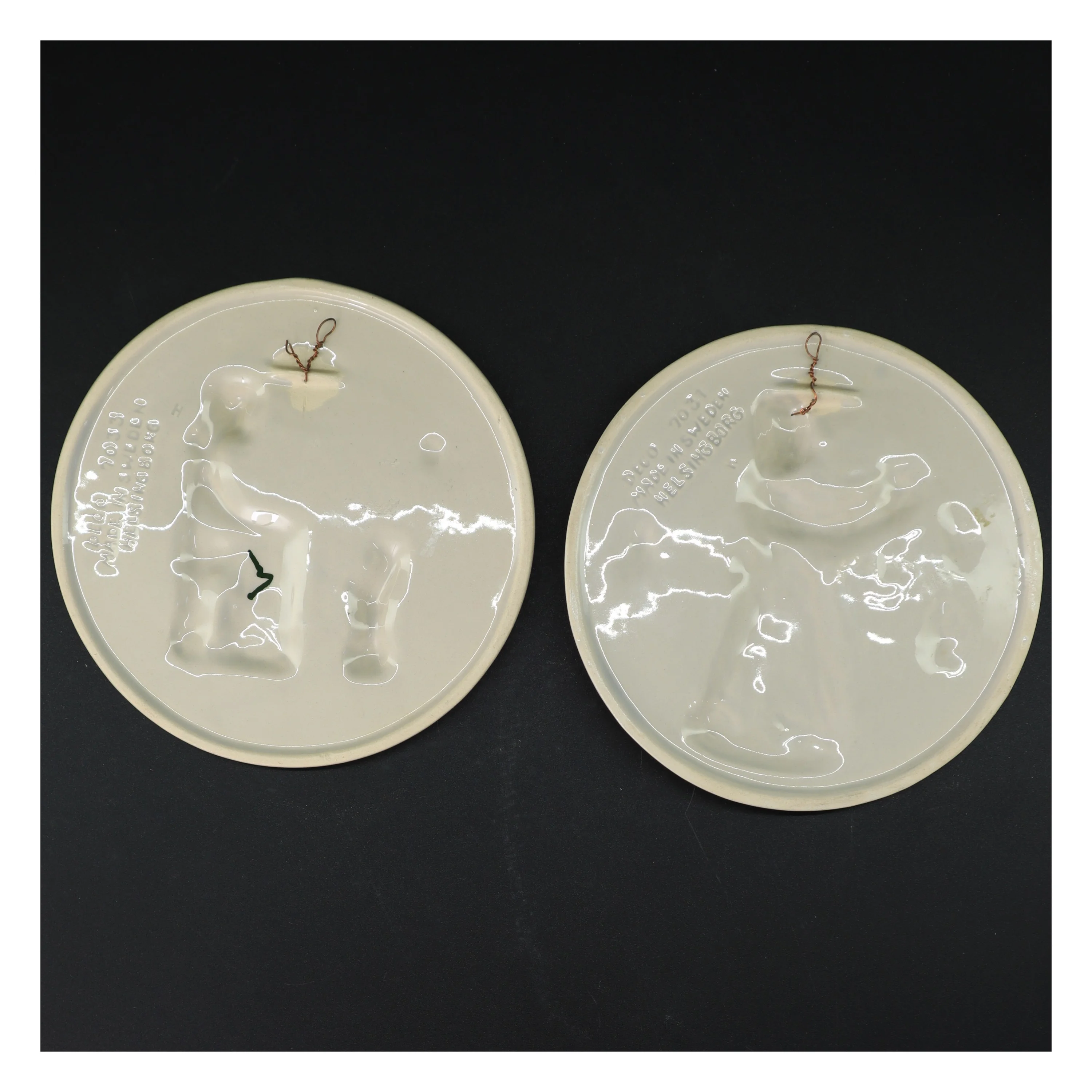 Dekorative porcelænsplatter (str. Ø 18,5 cm)