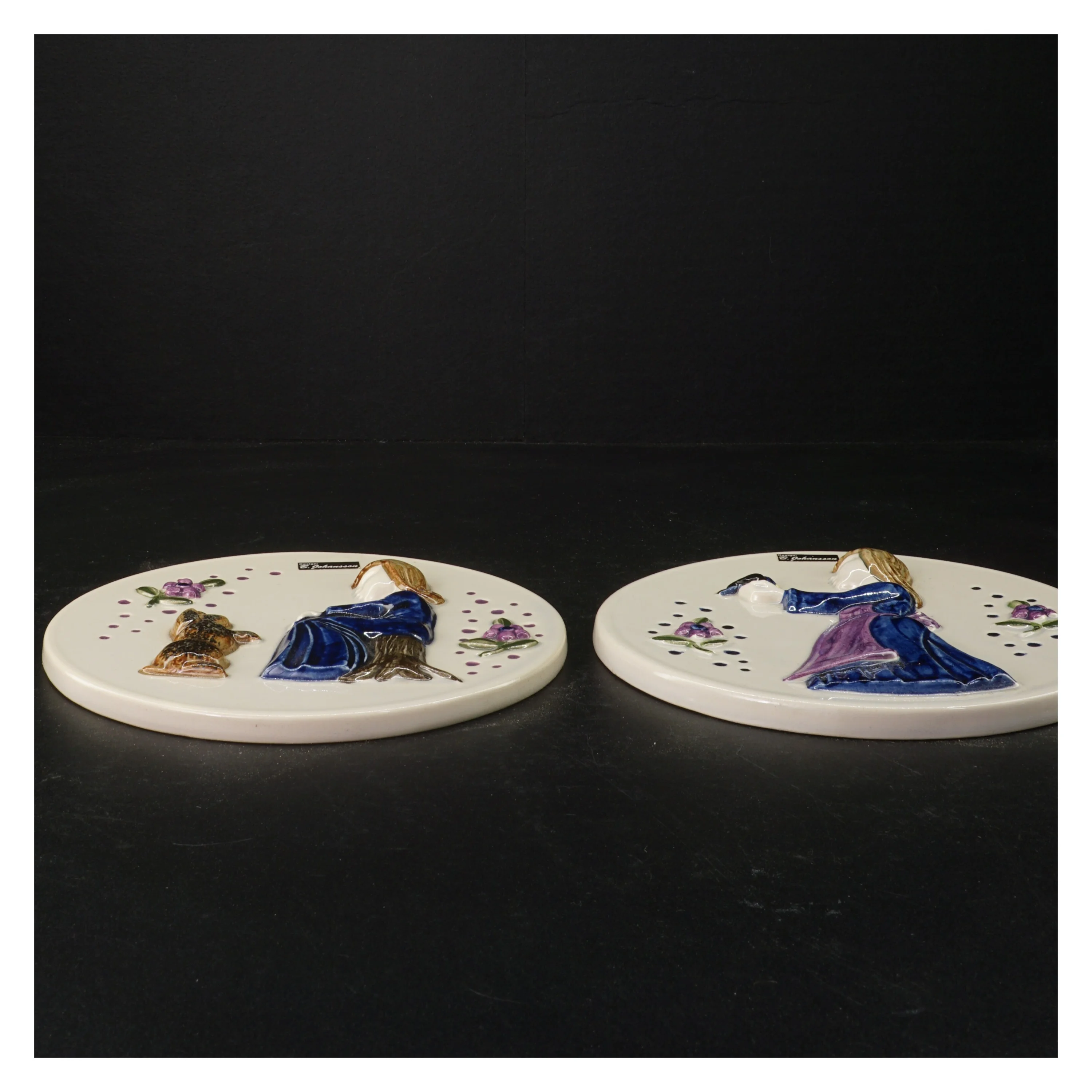 Dekorative porcelænsplatter (str. Ø 18,5 cm)