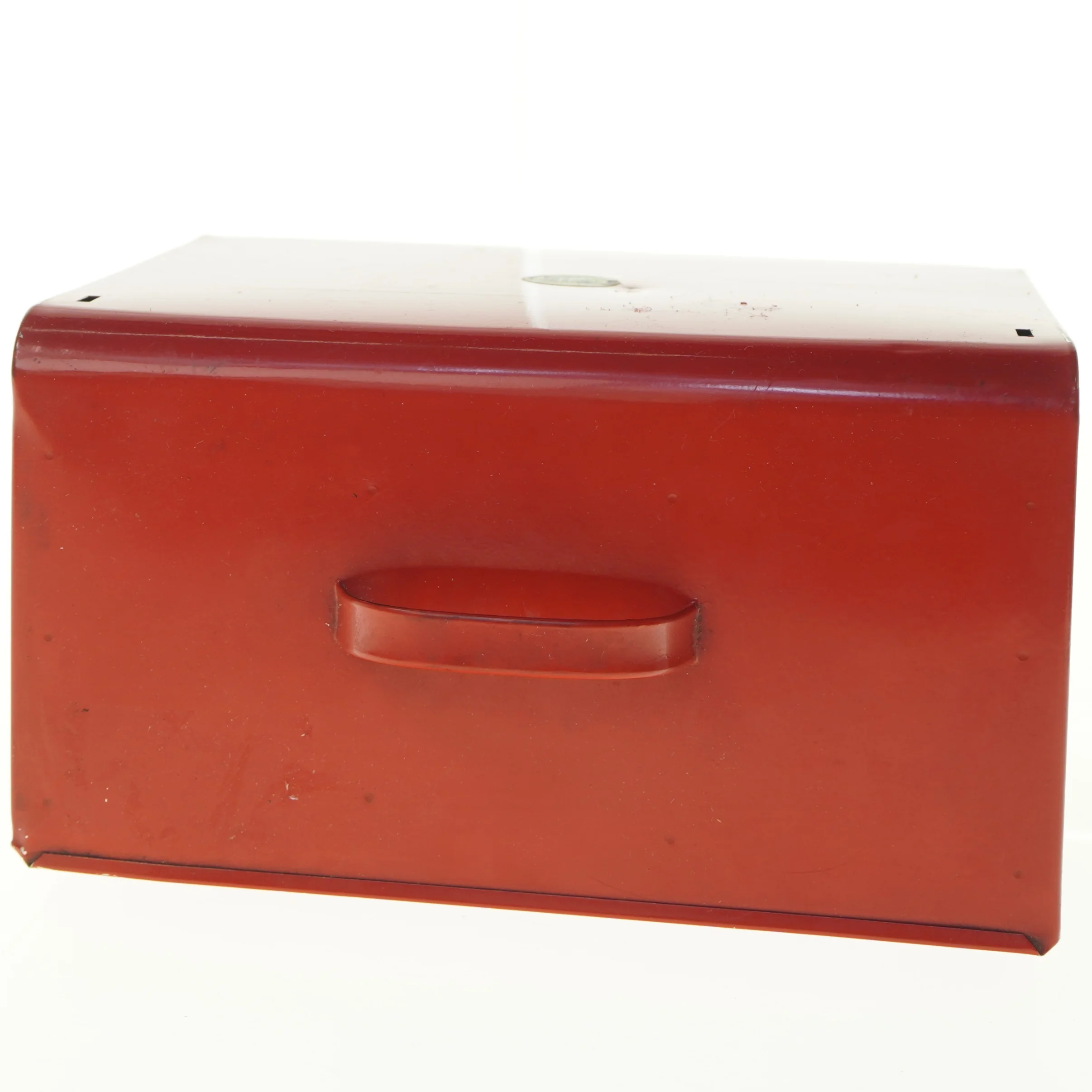 Rød Metalkasse (str. 19 x 24 cm)