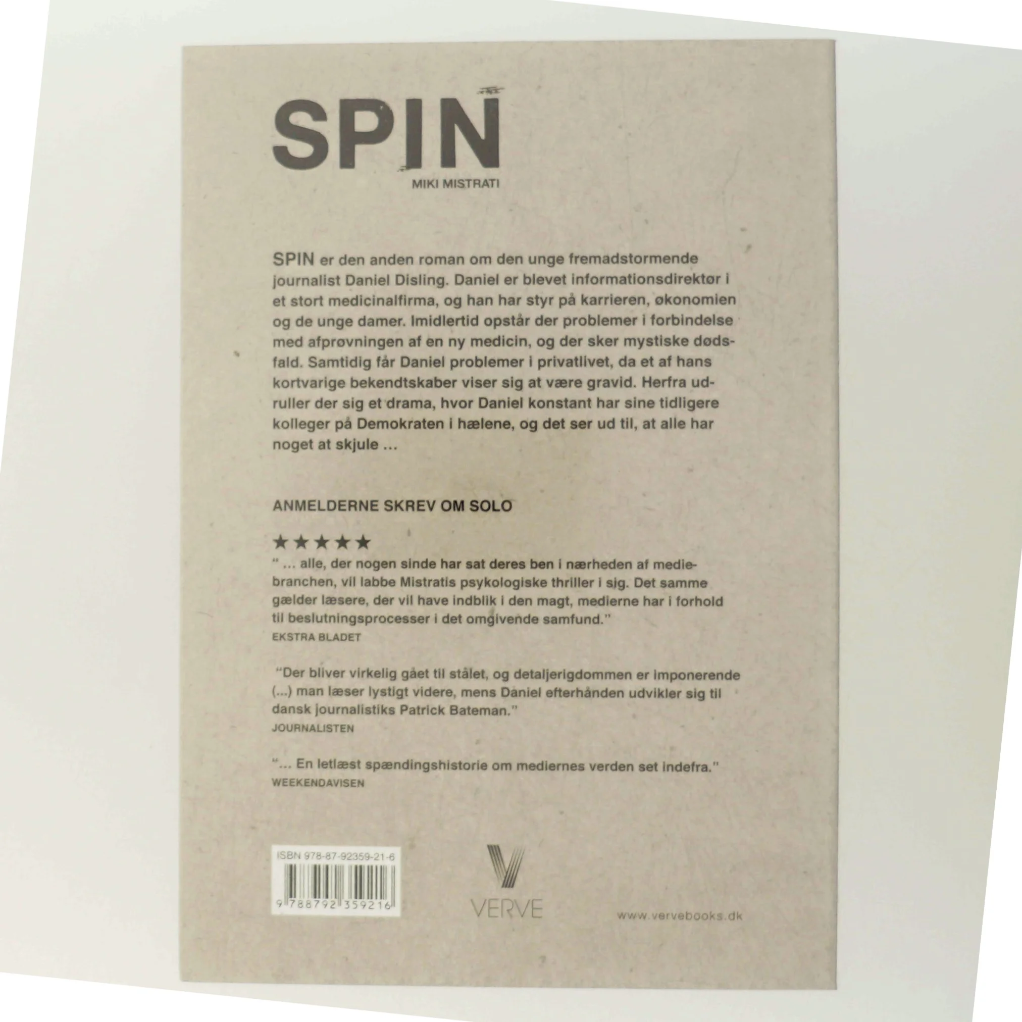 Spin af Miki Mistrati (f. 1968) (Bog)