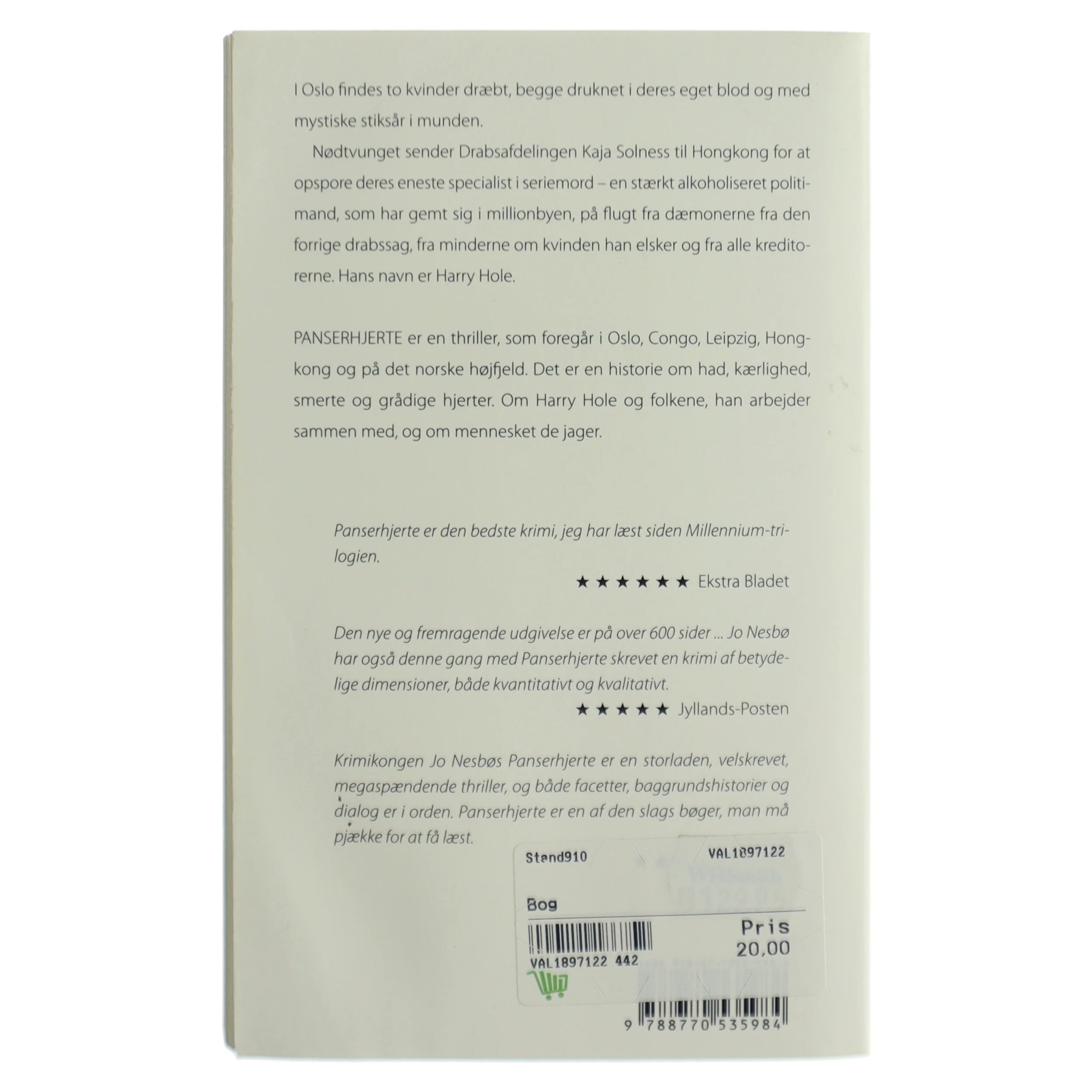 Panserhjerte af Jo Nesbø (Bog)