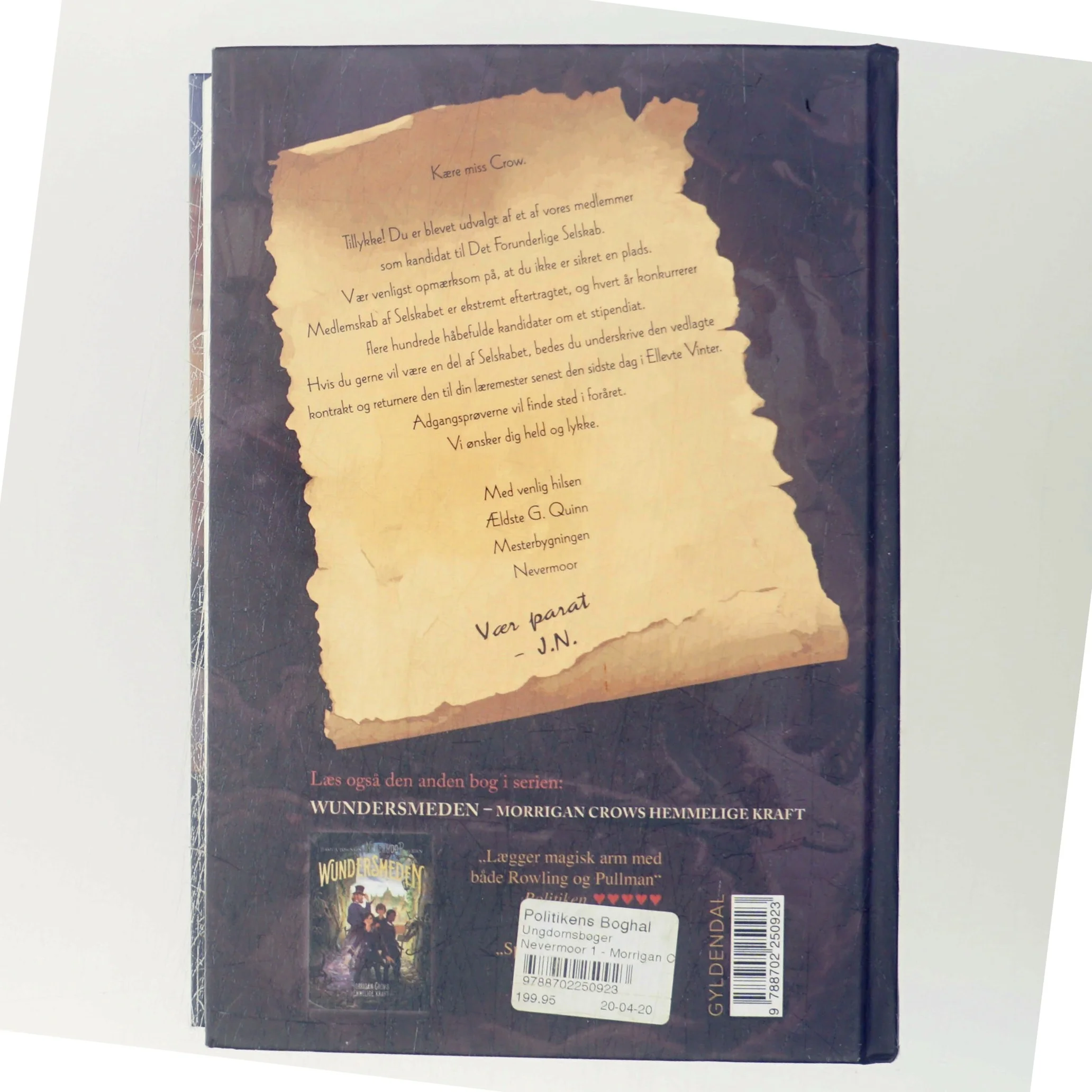 Nevermoor - Morrigan Crows magiske prøvelser af Jessica Townsend (Bog)