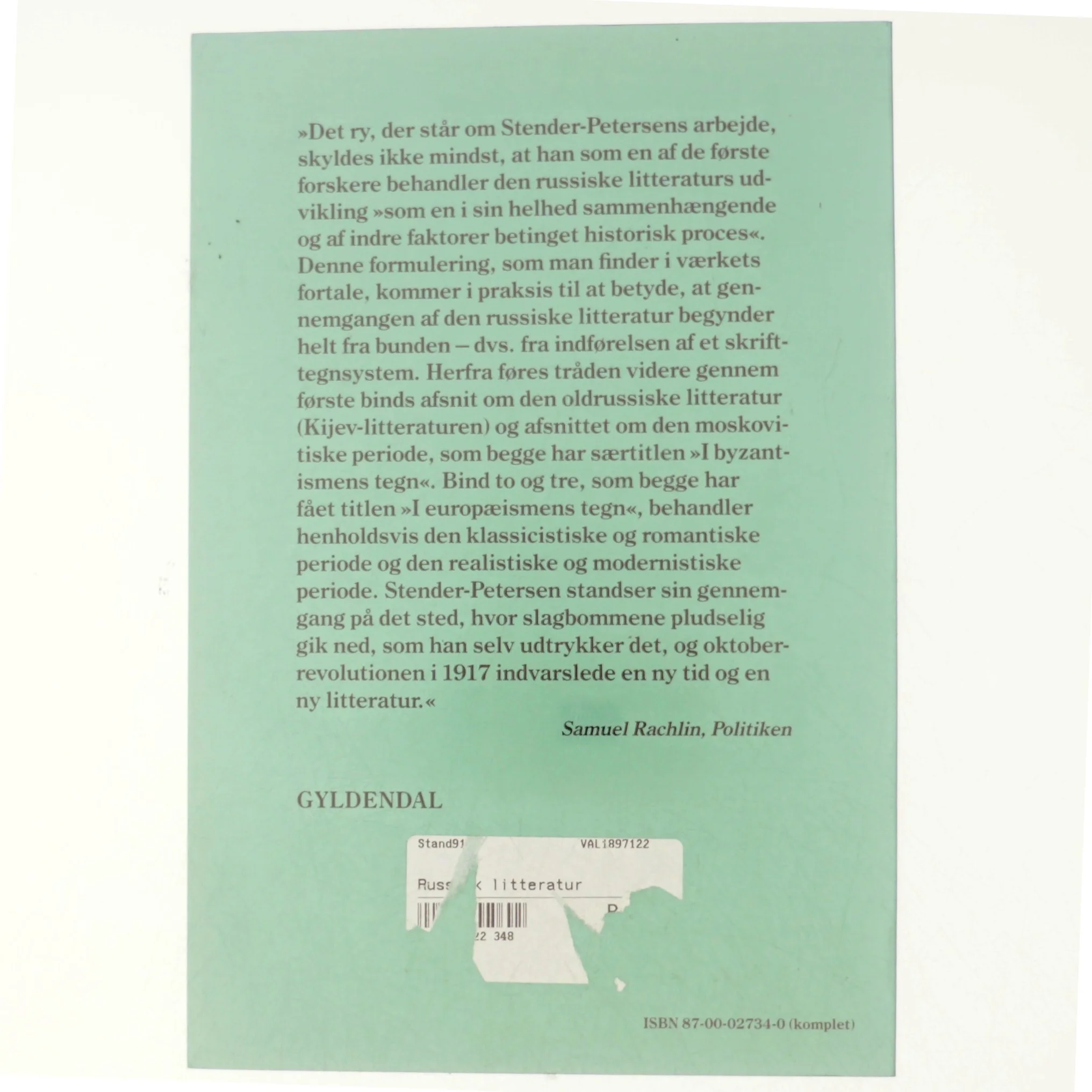 Den russike litteraturs historie af Ad. Stender-Petersen (bog) fra Gyldendal