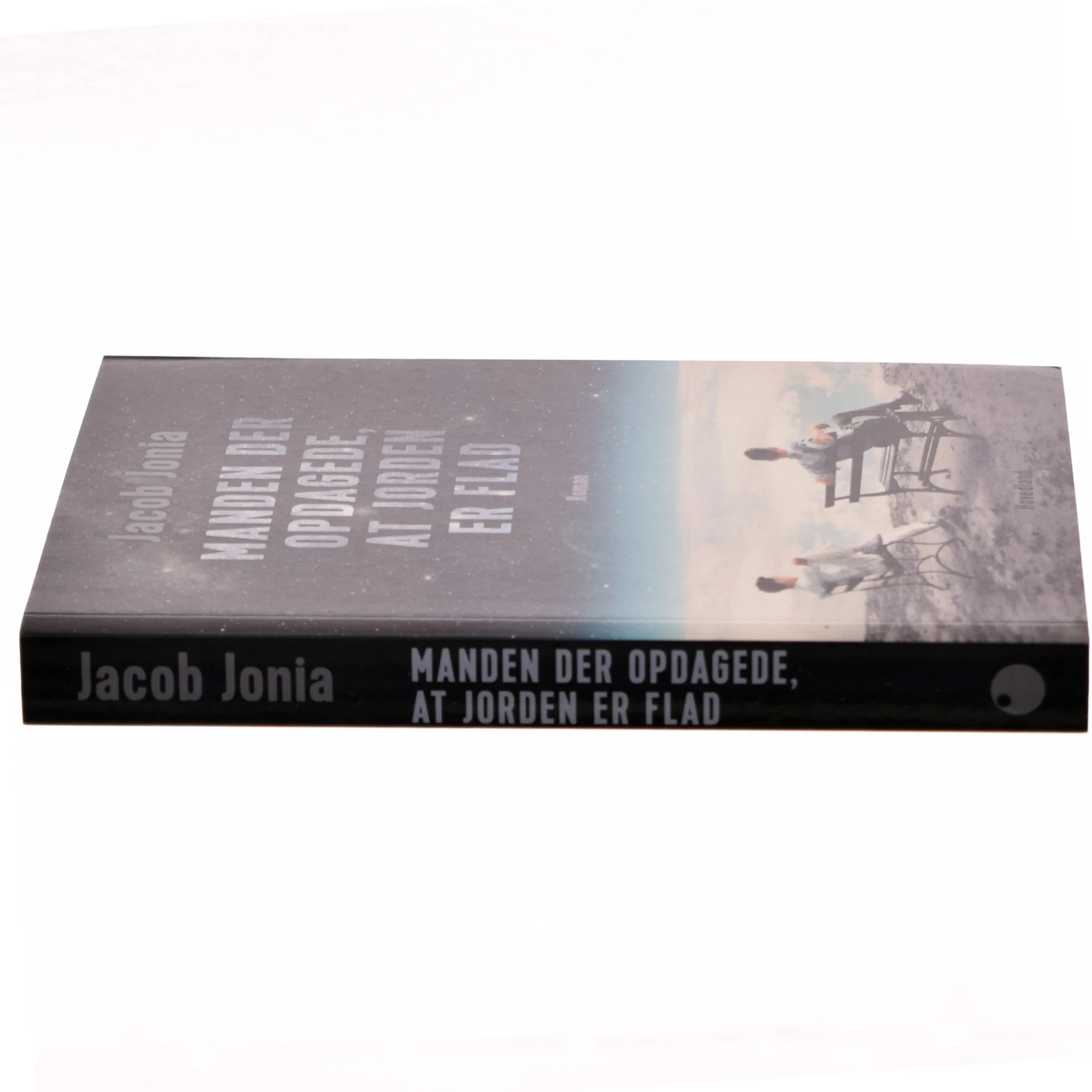 Manden der opdagede, at jorden er flad : roman af Jacob Jonia (Bog)