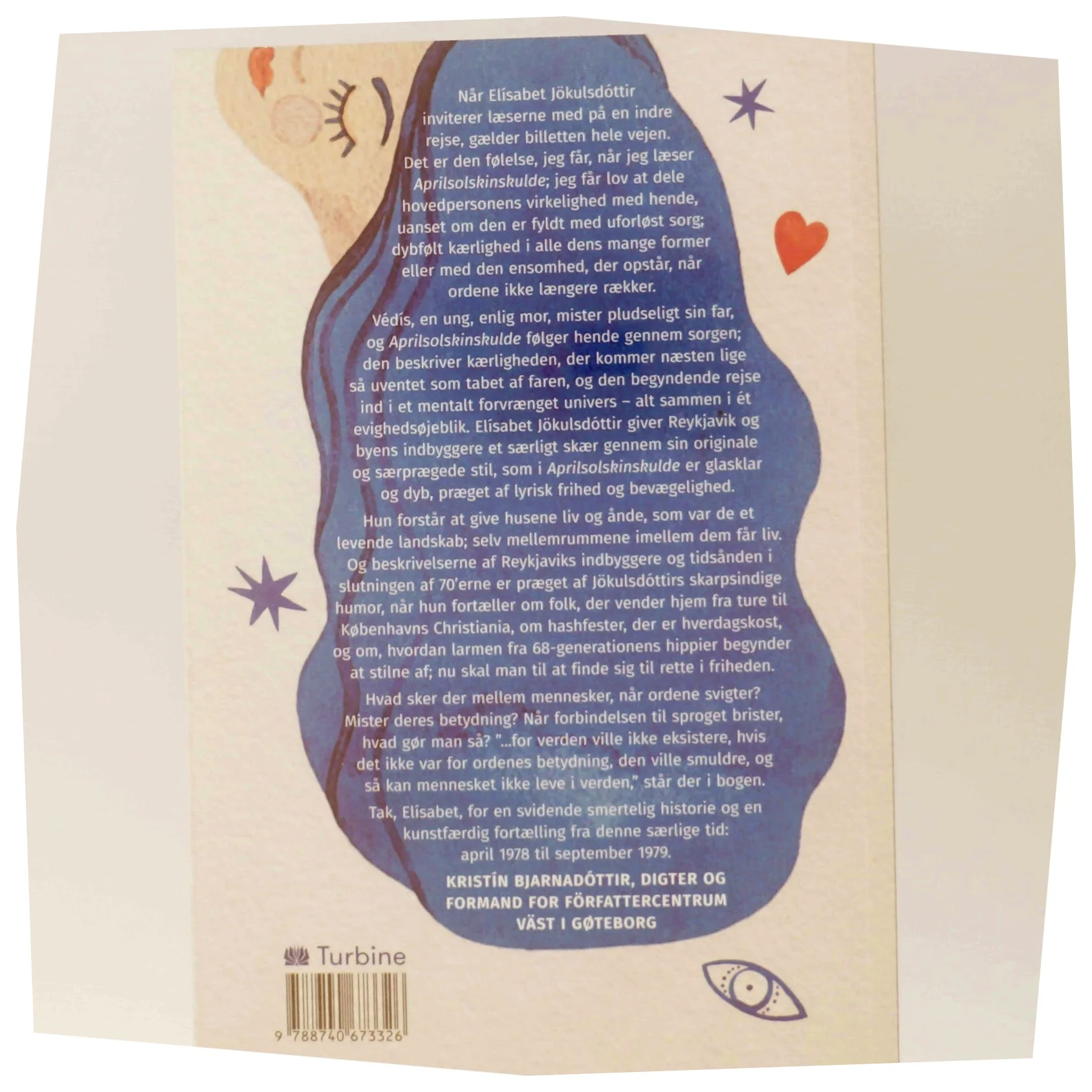 Aprilsolskinskulde (noget helt særligt) : en fortælling om kærlighed, vanvid og trøst af Elísabet Jökulsdóttir (f. 1958) (Bog)