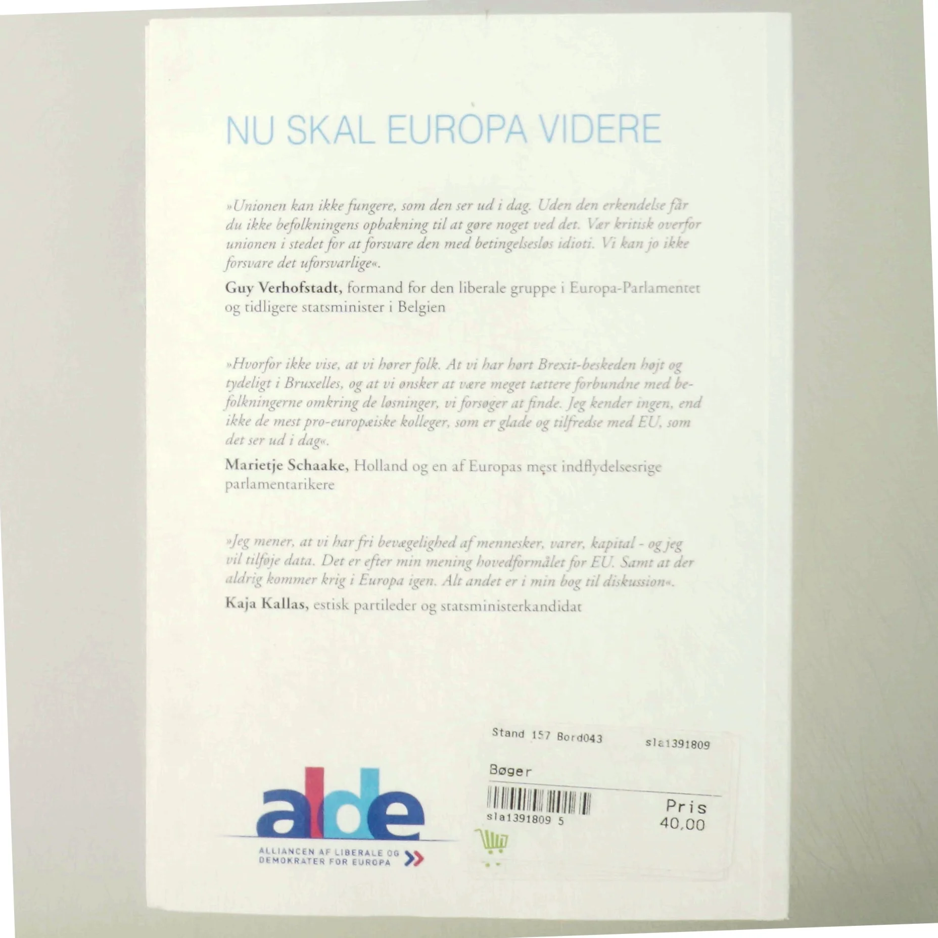 Nu Skal Europa Videre af Morten Helveg Larsen (Bog)