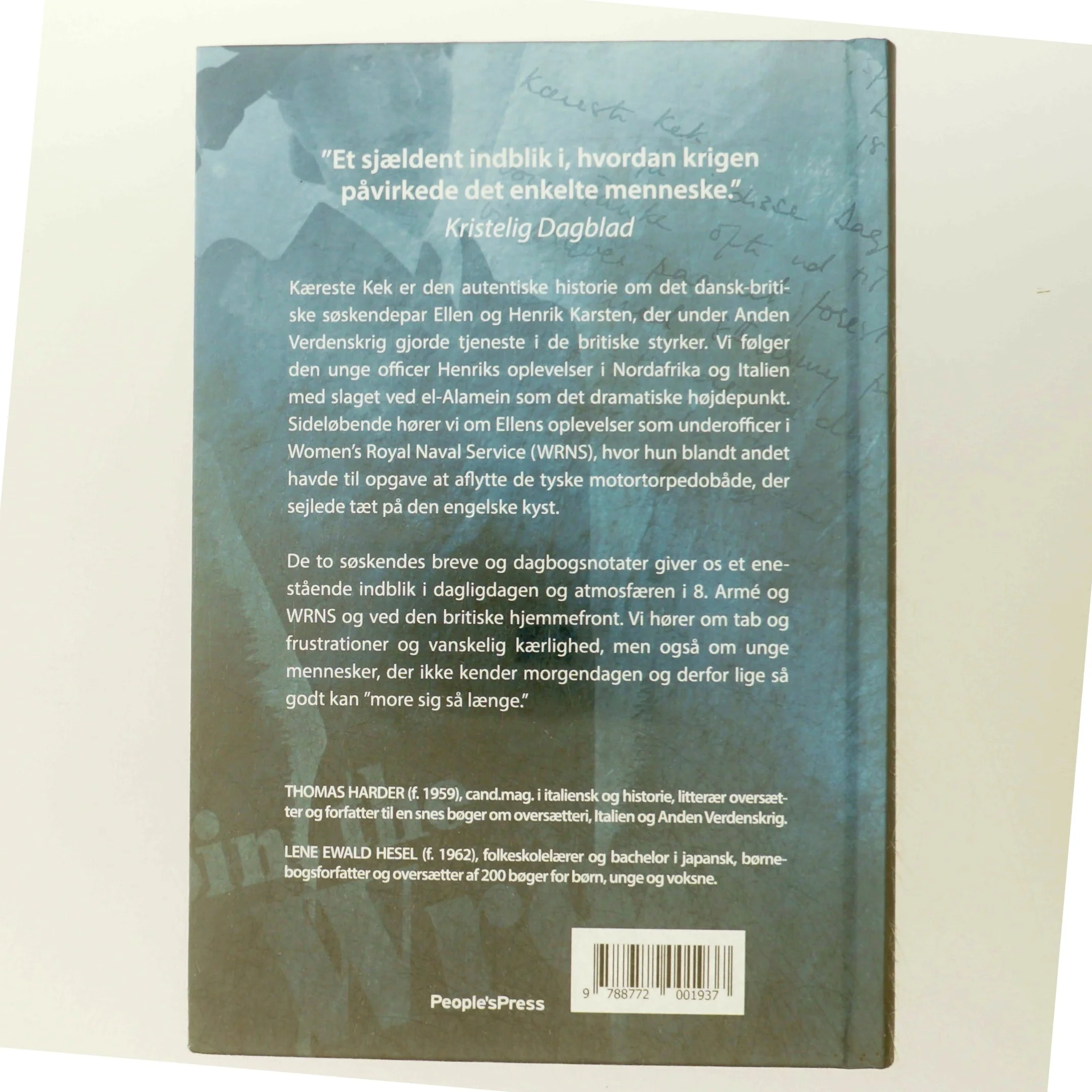 Kæreste Kek : et dansk søskendepar i krig af Thomas Harder (Bog)