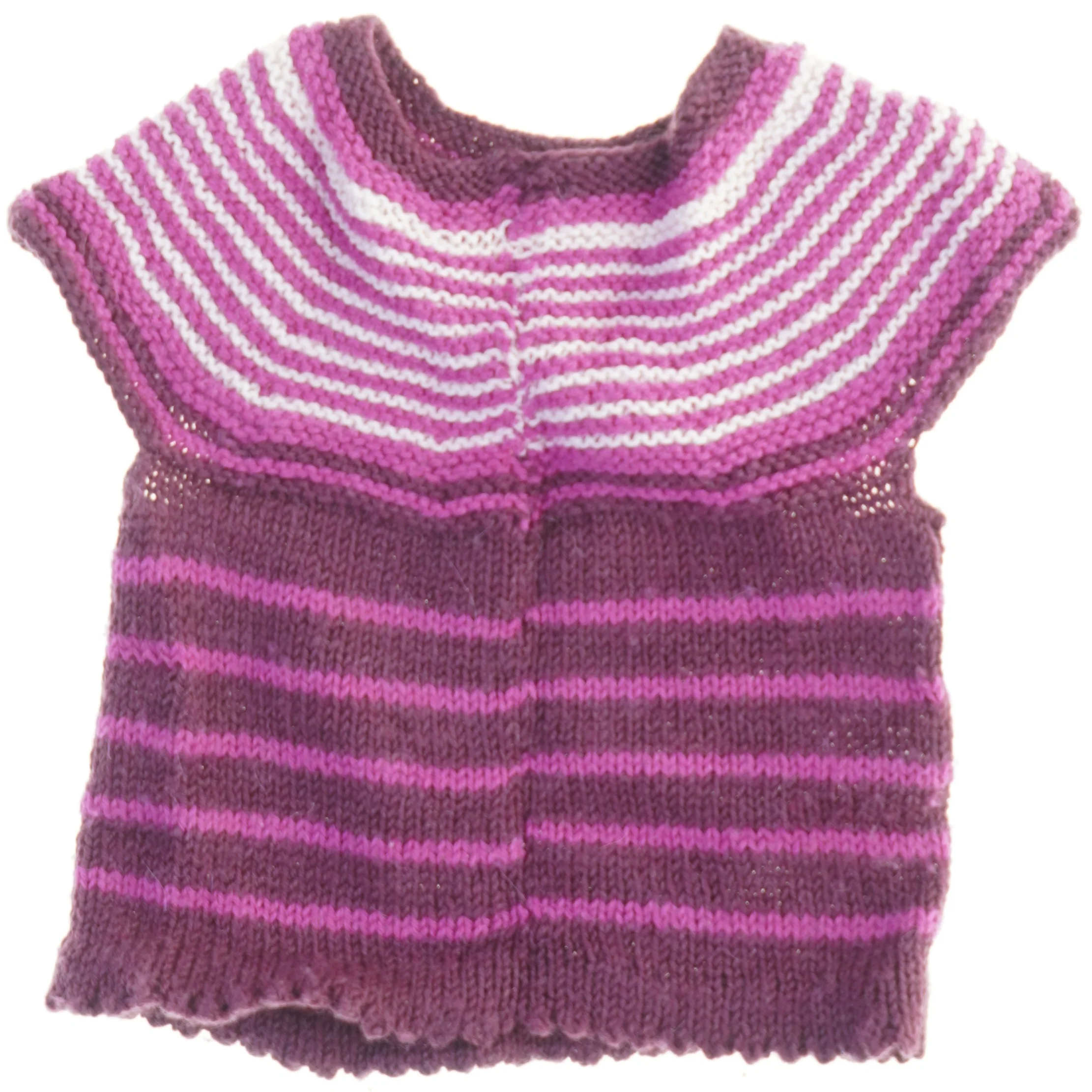 Håndstrikket vest (str. 25 x 28 cm)