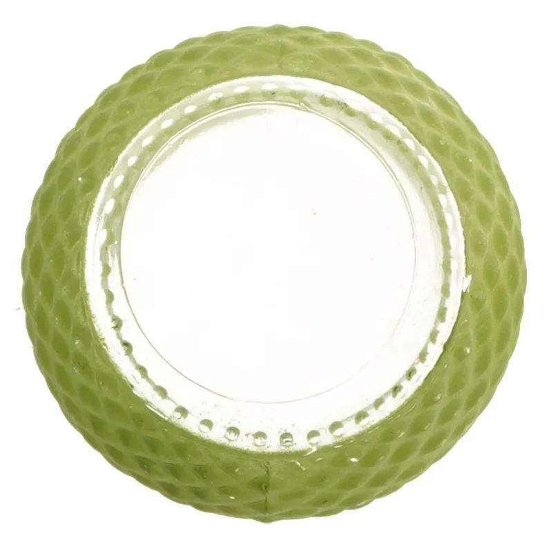 Grønt dekoreret lysglas (str. 11 cm)