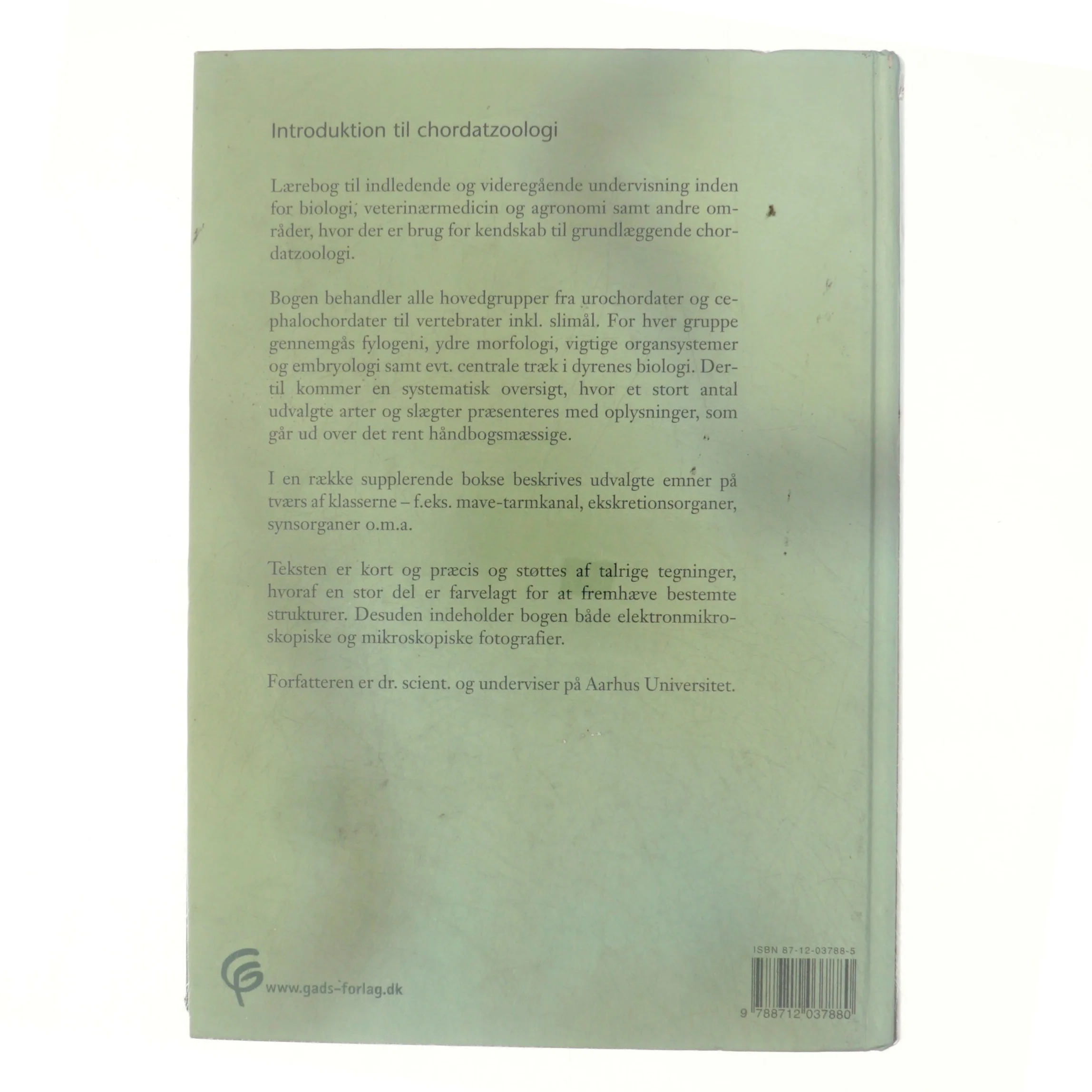 Introduktion til chordatzoologi af Jørgen Mørup Jørgensen (Bog)