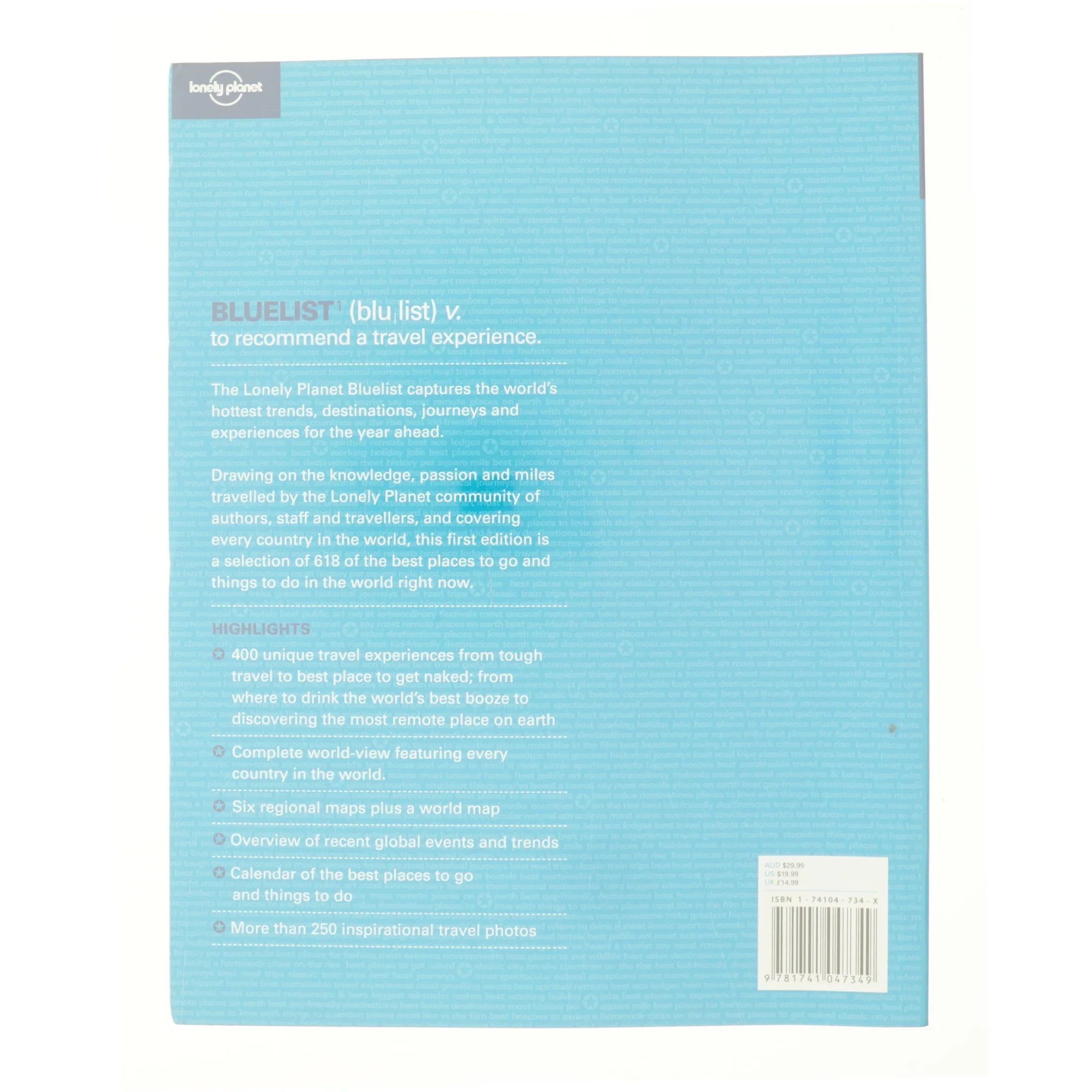 Lonely Planet Blue List : 618 Things to Do and Places to Go (Bog)