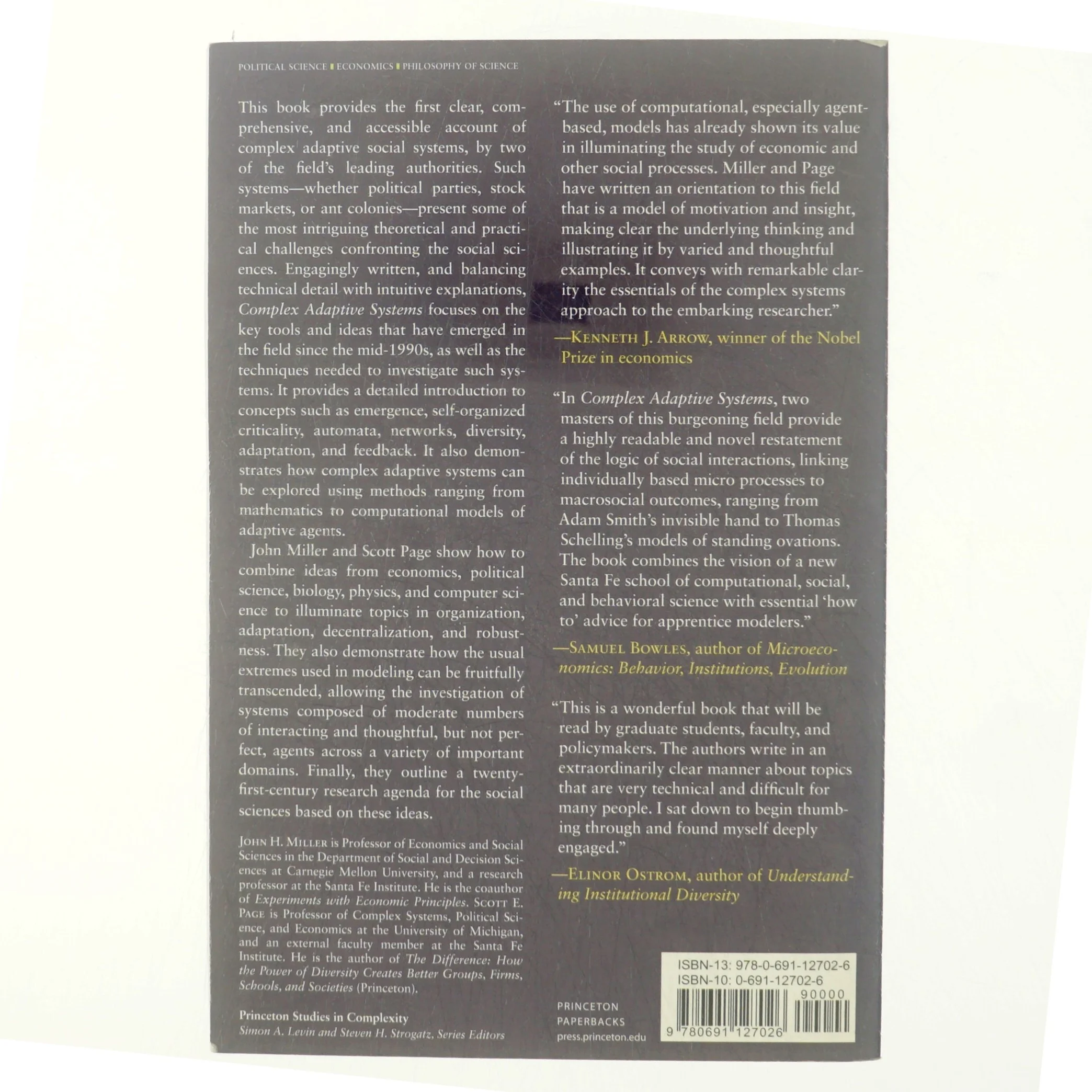Complex adaptive systems : an introduction to computational models of social life af John H. Miller (Bog)