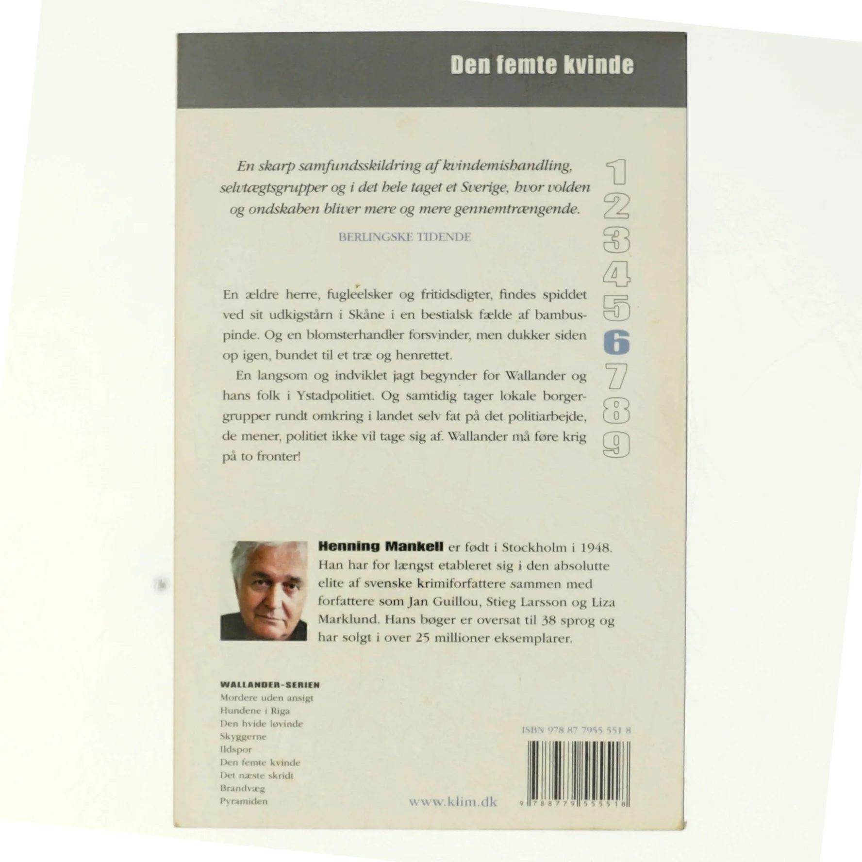 Den femte kvinde af Henning Mankell (Bog)