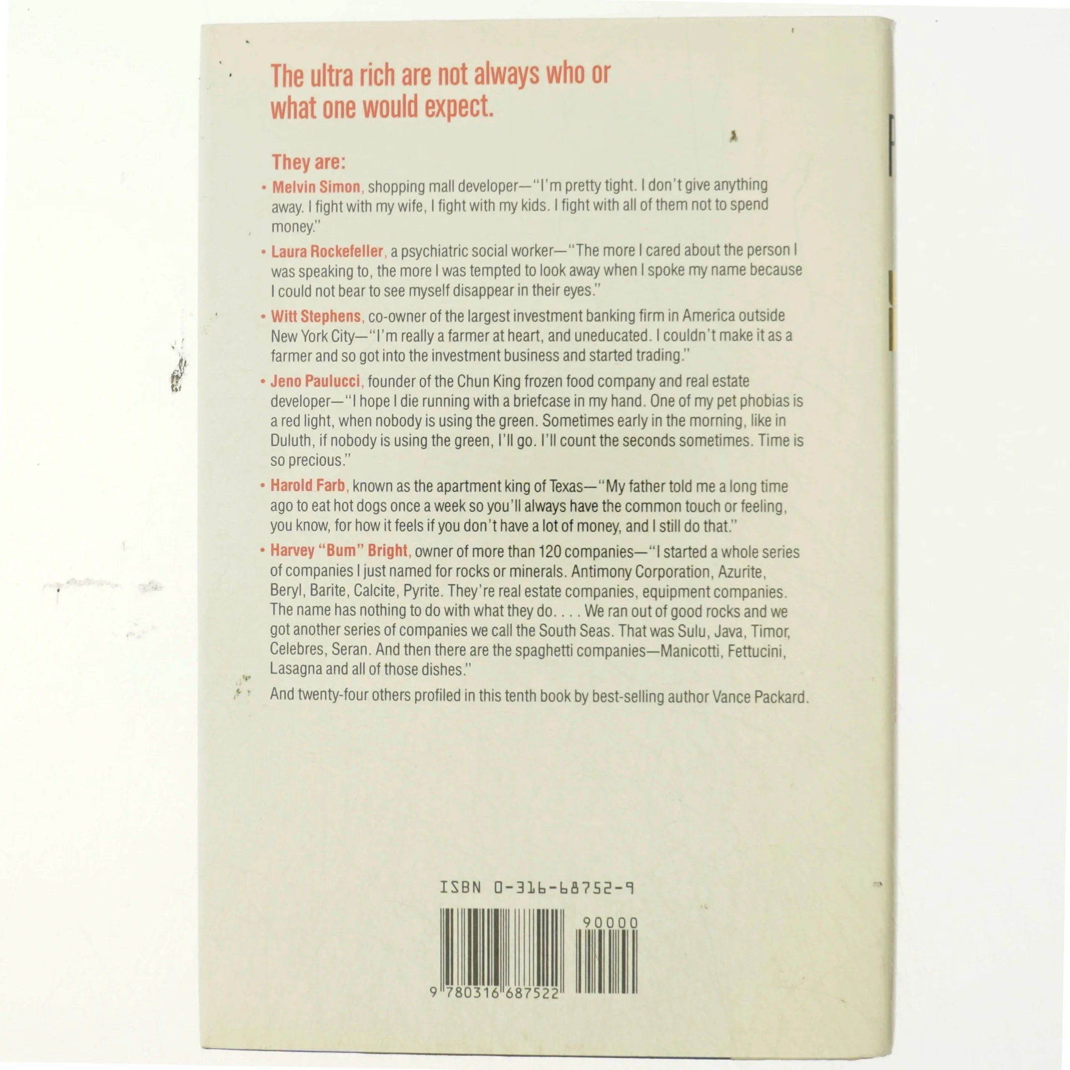 The ultra rich : how much is too much? af Vance Packard (Bog)