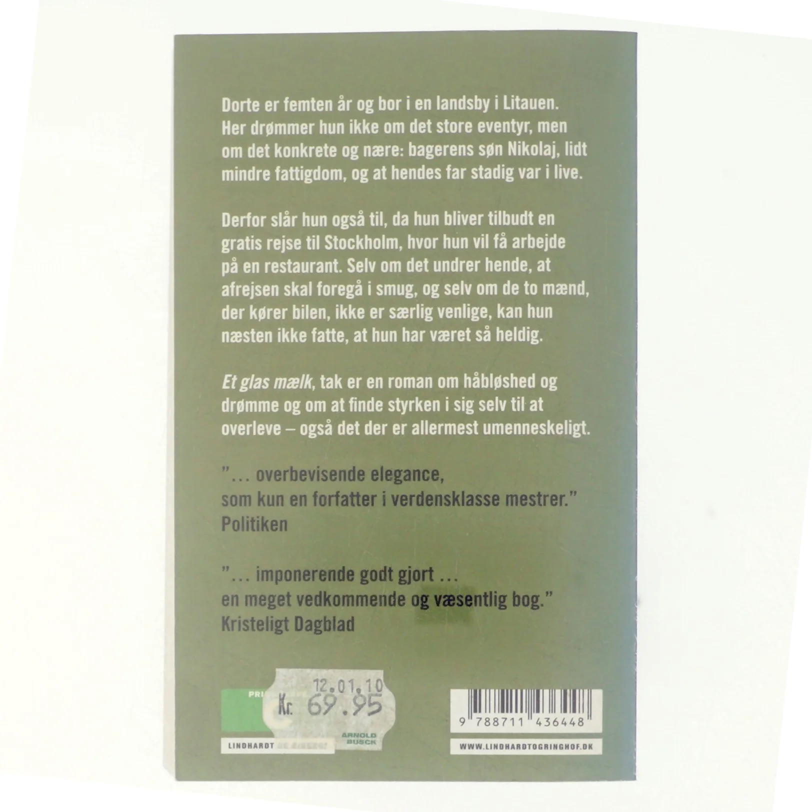 Et glas mælk, tak af Herbjørg Wassmo (Bog)