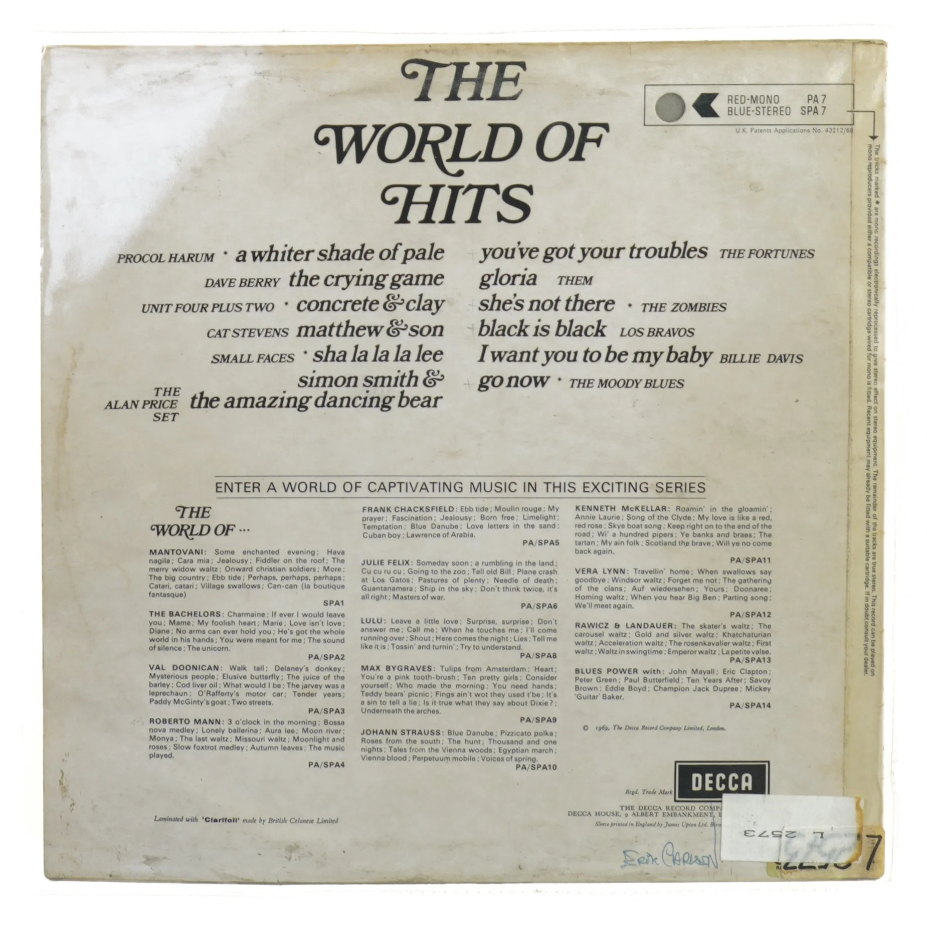 Whiter shade fra Decca (str. 30 cm)