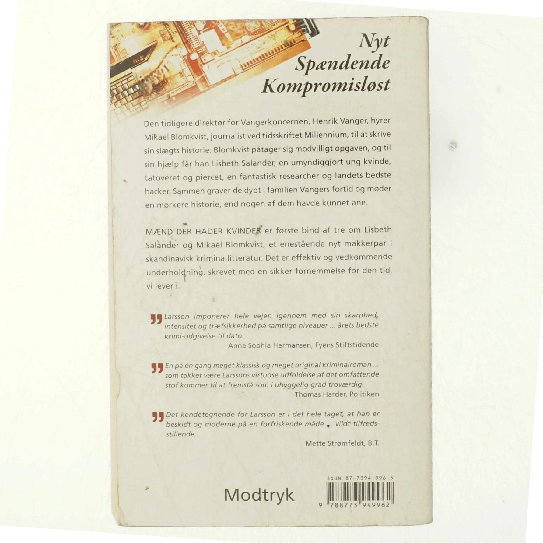 Mænd der hader kvinder af Stieg Larsson (Bog)