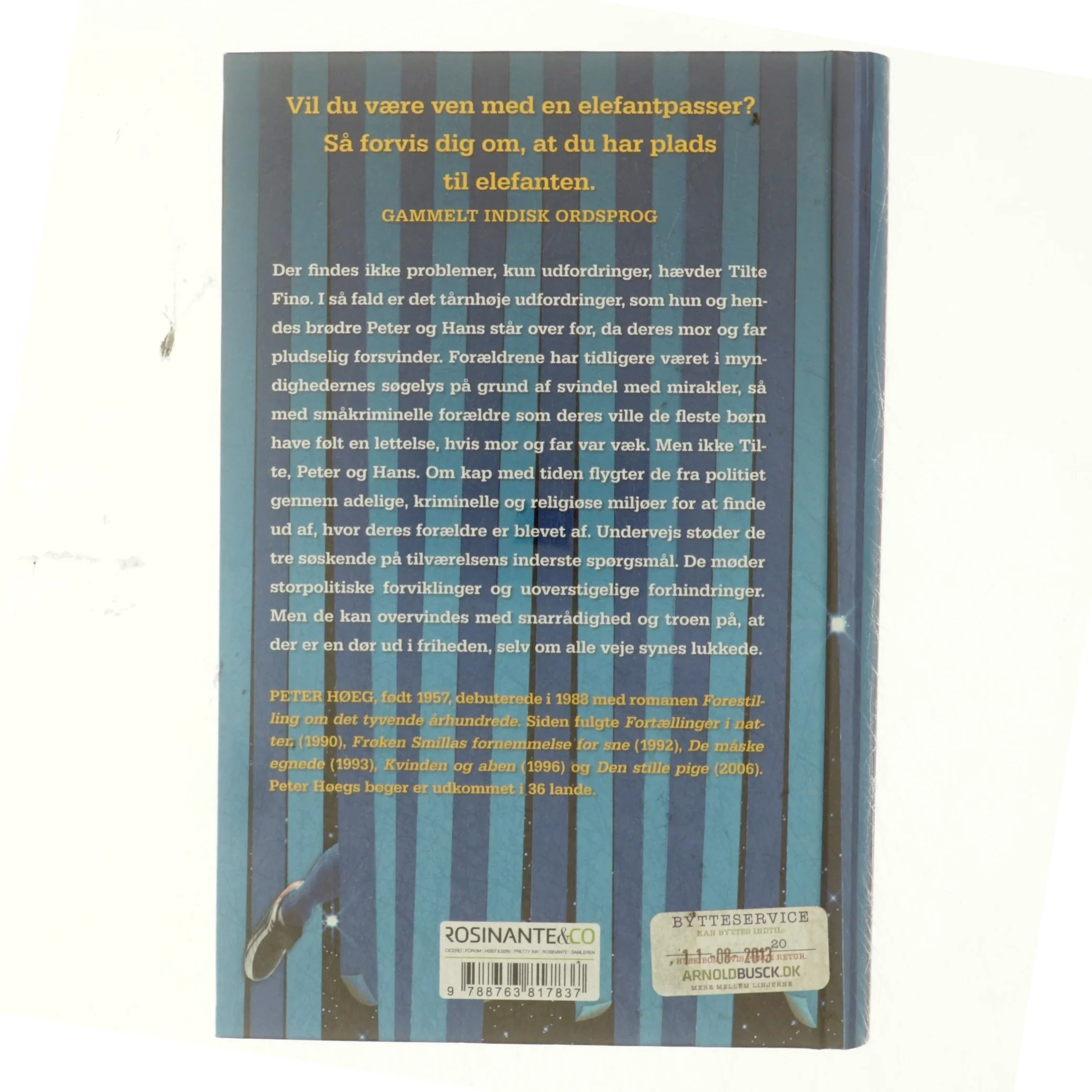 Elefantpassernes børn : roman af Peter Høeg (f. 1957-05-17) (Bog)