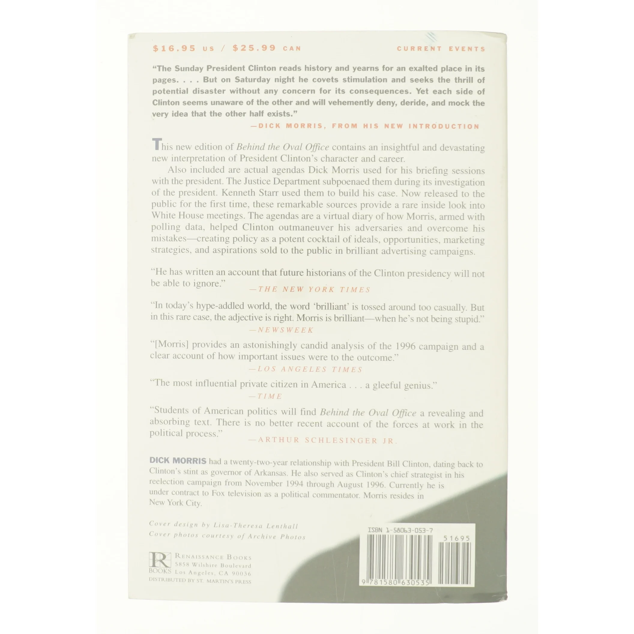 Behind the Oval Office : Getting Reelected Against All Odds by Dick Morris af Dick Morris (Bog)