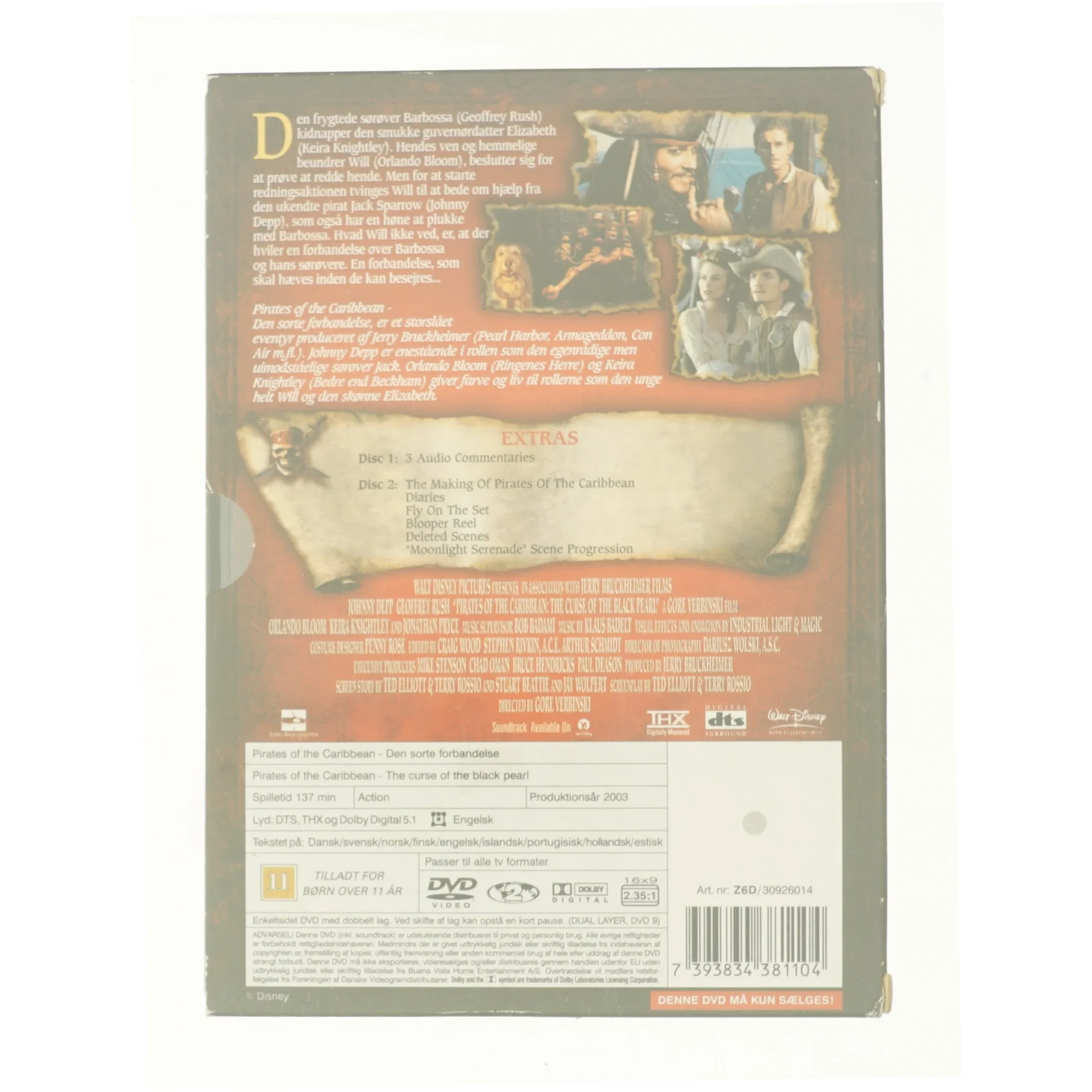 Pirates of Carribean  fra DVD