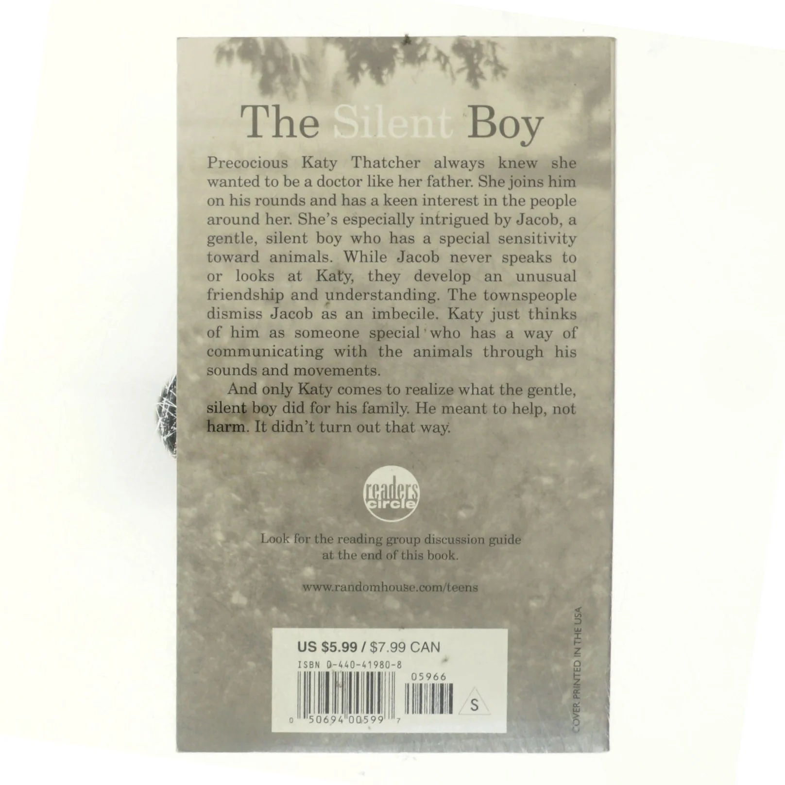The silent boy by Lois Lowry