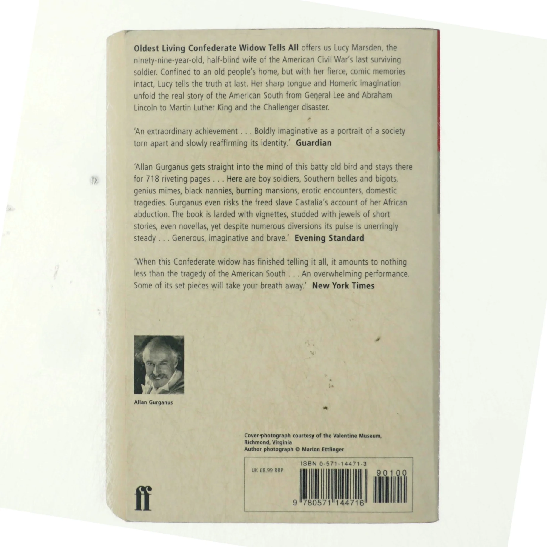 Oldest living confederate widow tells all af Allan Gurganus (Bog)