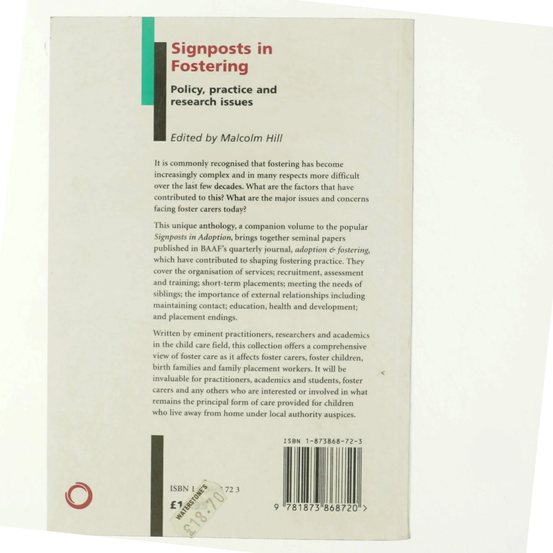 Signposts in Fostering af Malcolm Hill (Bog)