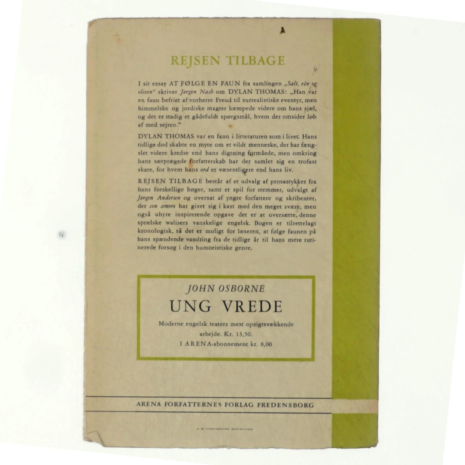 Rejsen tilnage af Dylan Thomas