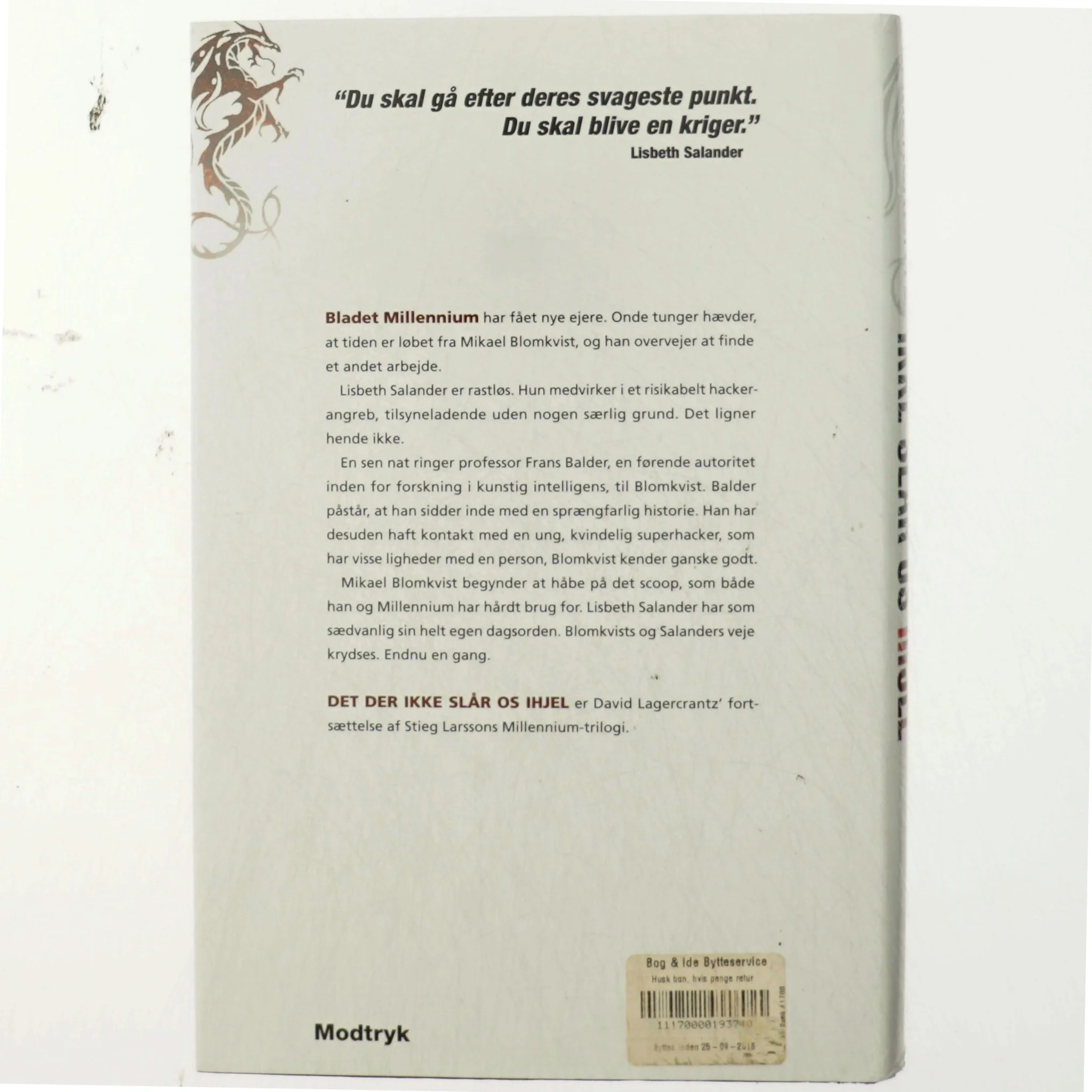 Det der ikke slår os ihjel af David Lagercrantz