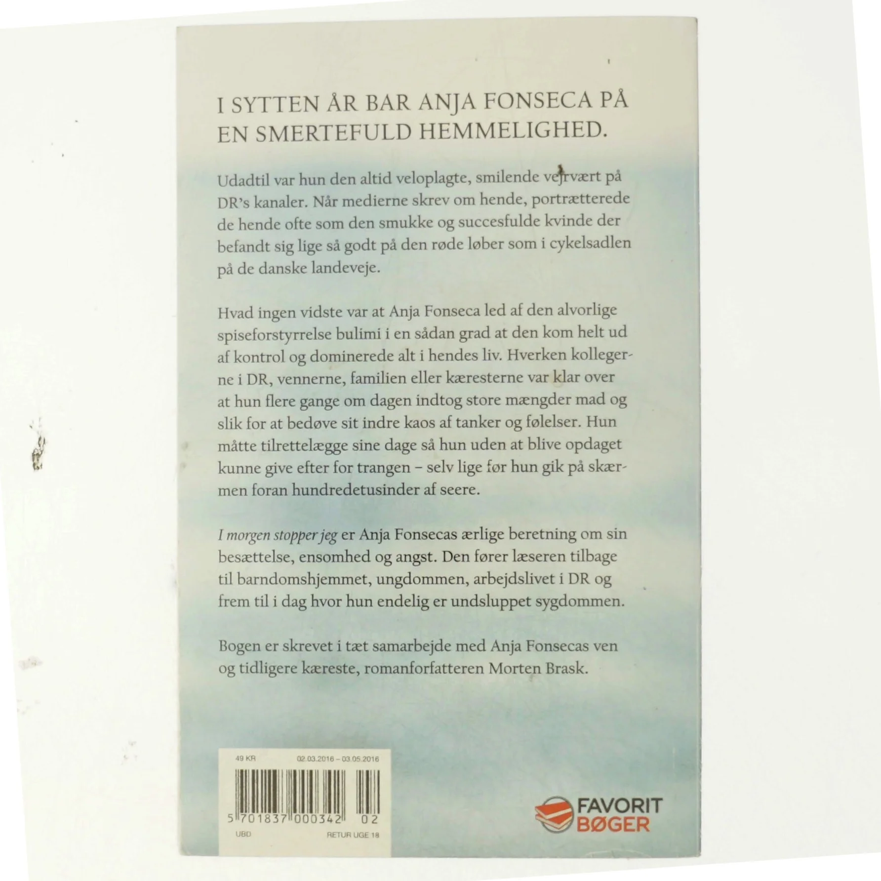 Anja Fonseca, imorgen stopper jeg