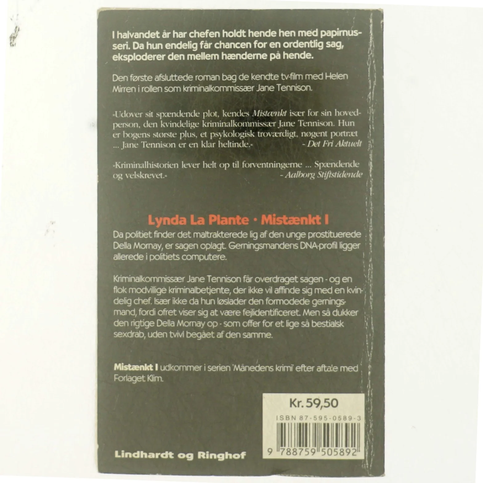 Mistænkt. Bind 1 af Lynda La Plante (Bog)