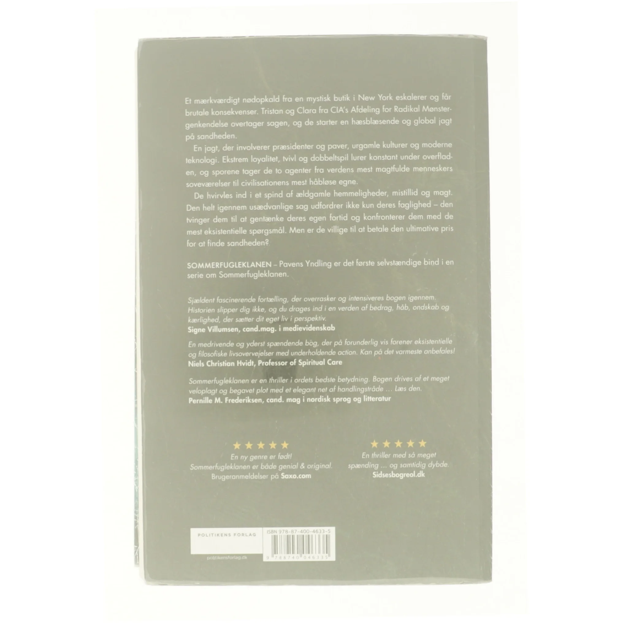 Pavens yndling af Troels M. Palshof (Bog)