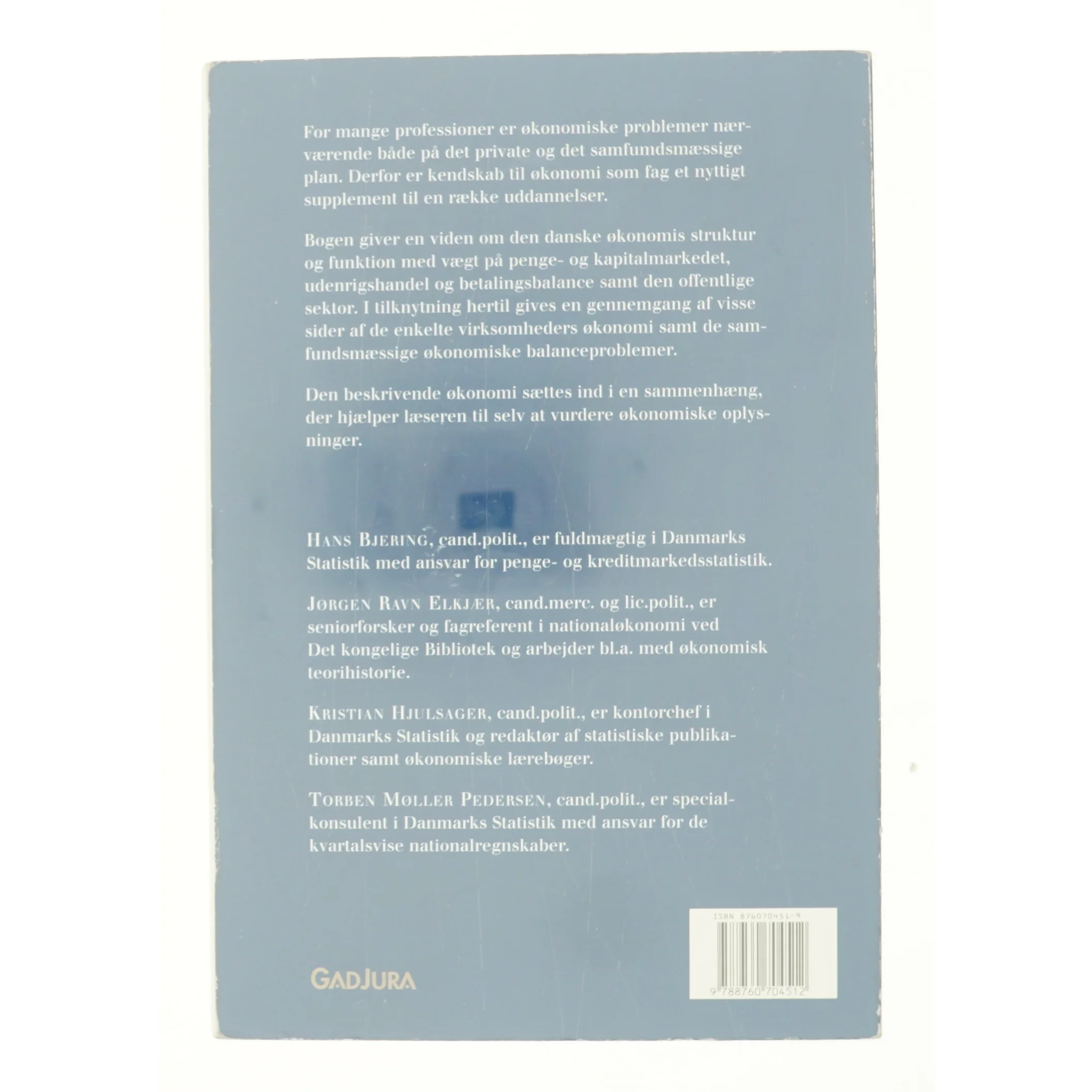 Centrale dele af den beskrivende økonomi af Hans Bjering (Bog)