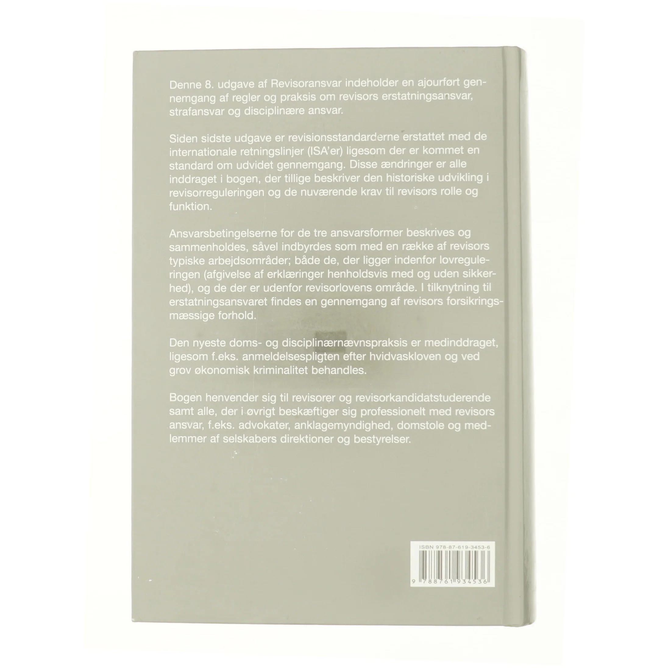 Revisor ansvar af Lars bo Langsted, Paul Krüger Andersen og Lars Kiertzner (Bog)