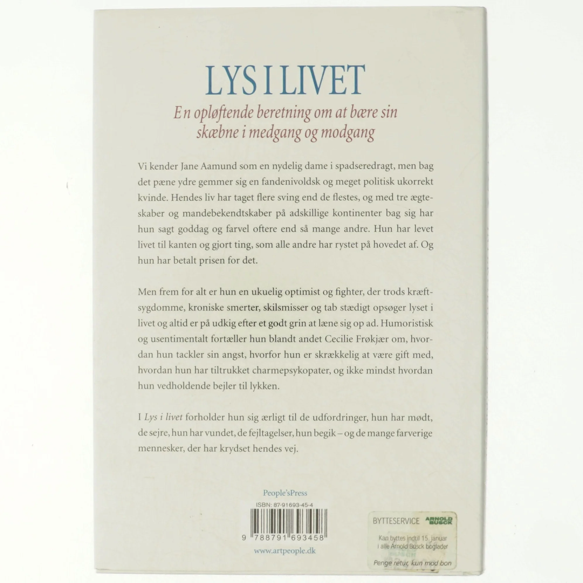 Lys i Livet, Cecilie Frøkjær interviewer Jane Aamund