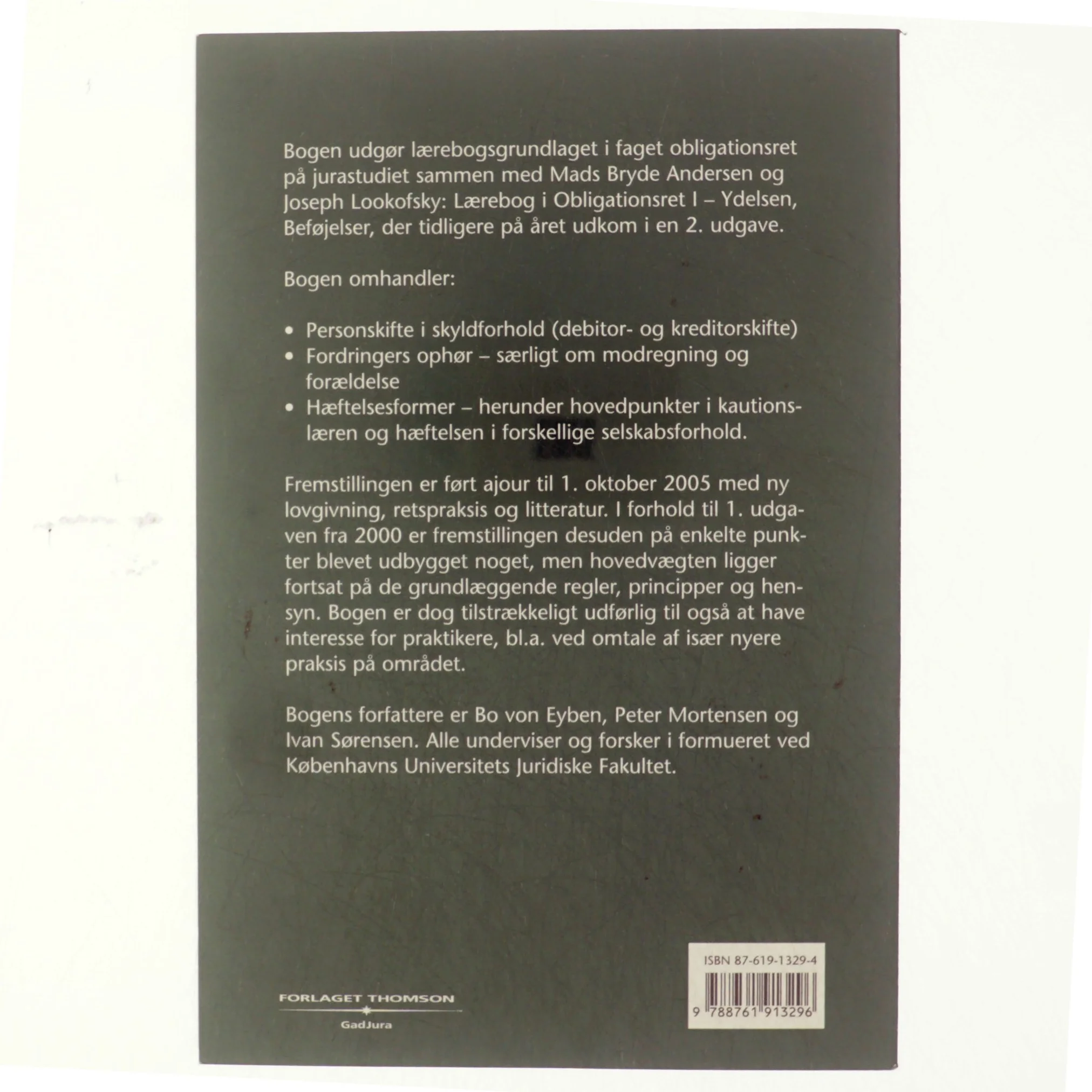 Lærebog i obligationsret. Bind 2, Personskifte i skyldforhold, fordringers ophør, hæftelsesformer (3-binds-udgave) (Bog)