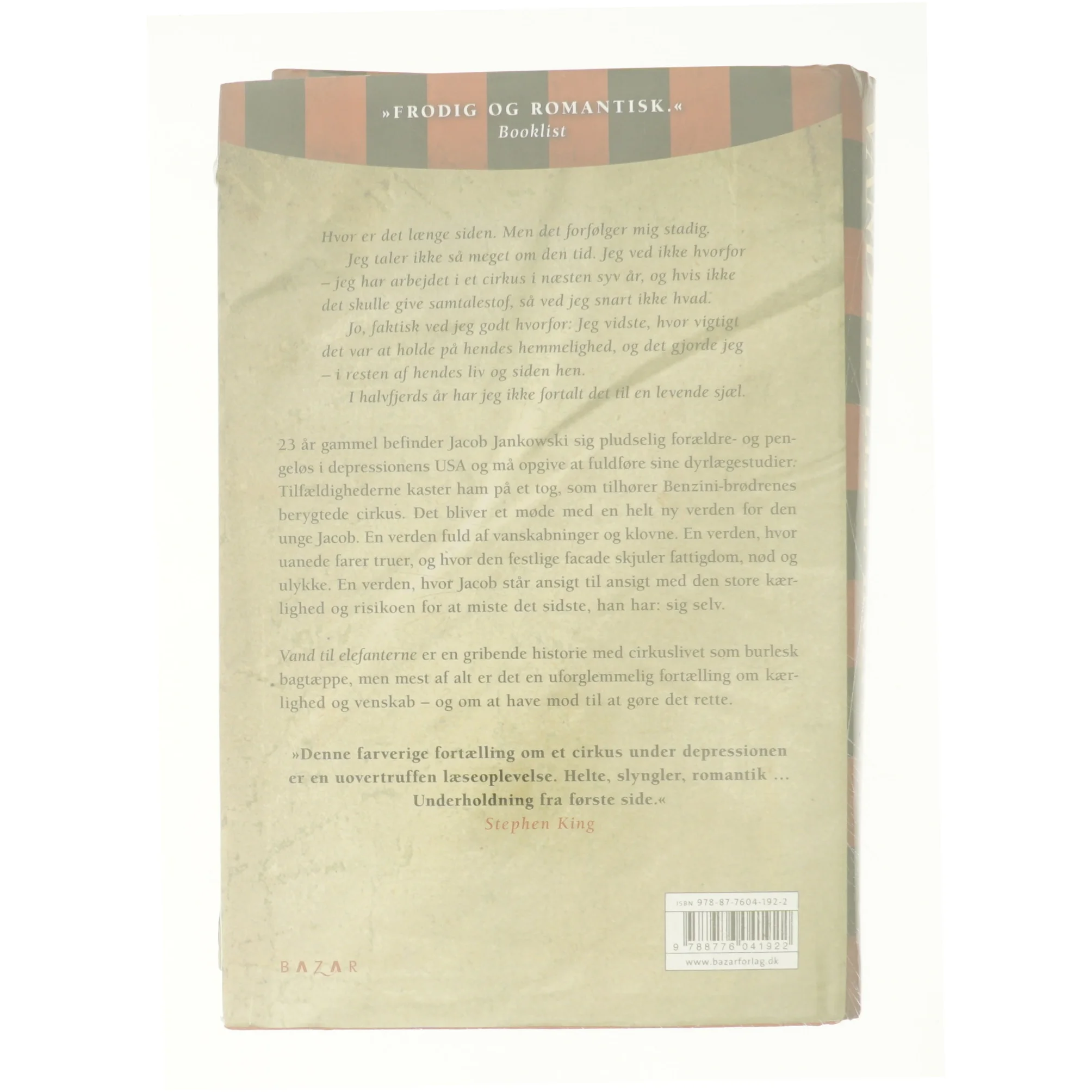 Vand til elefanterne af Sara Gruen