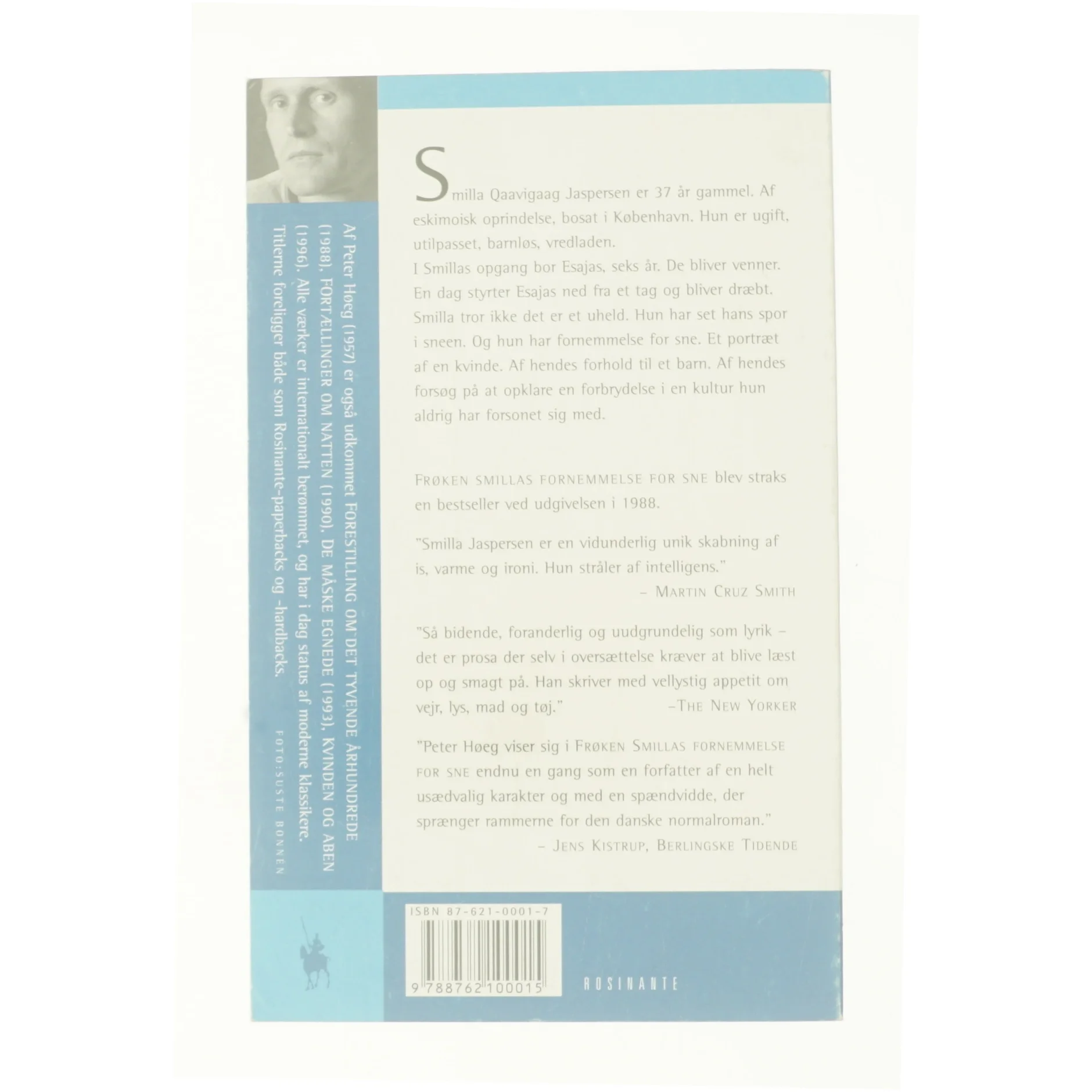 Frøken Smillas fornemmelse for sne af Peter Høeg (f. 1957-05-17) (Bog)