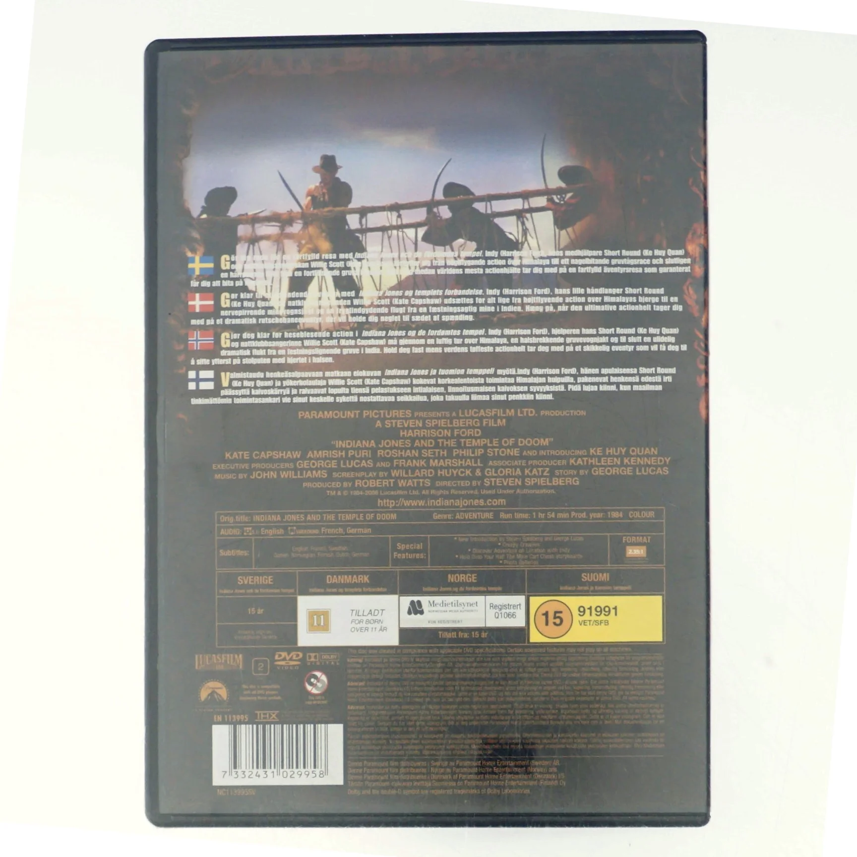 Indiana, Temple of Doom