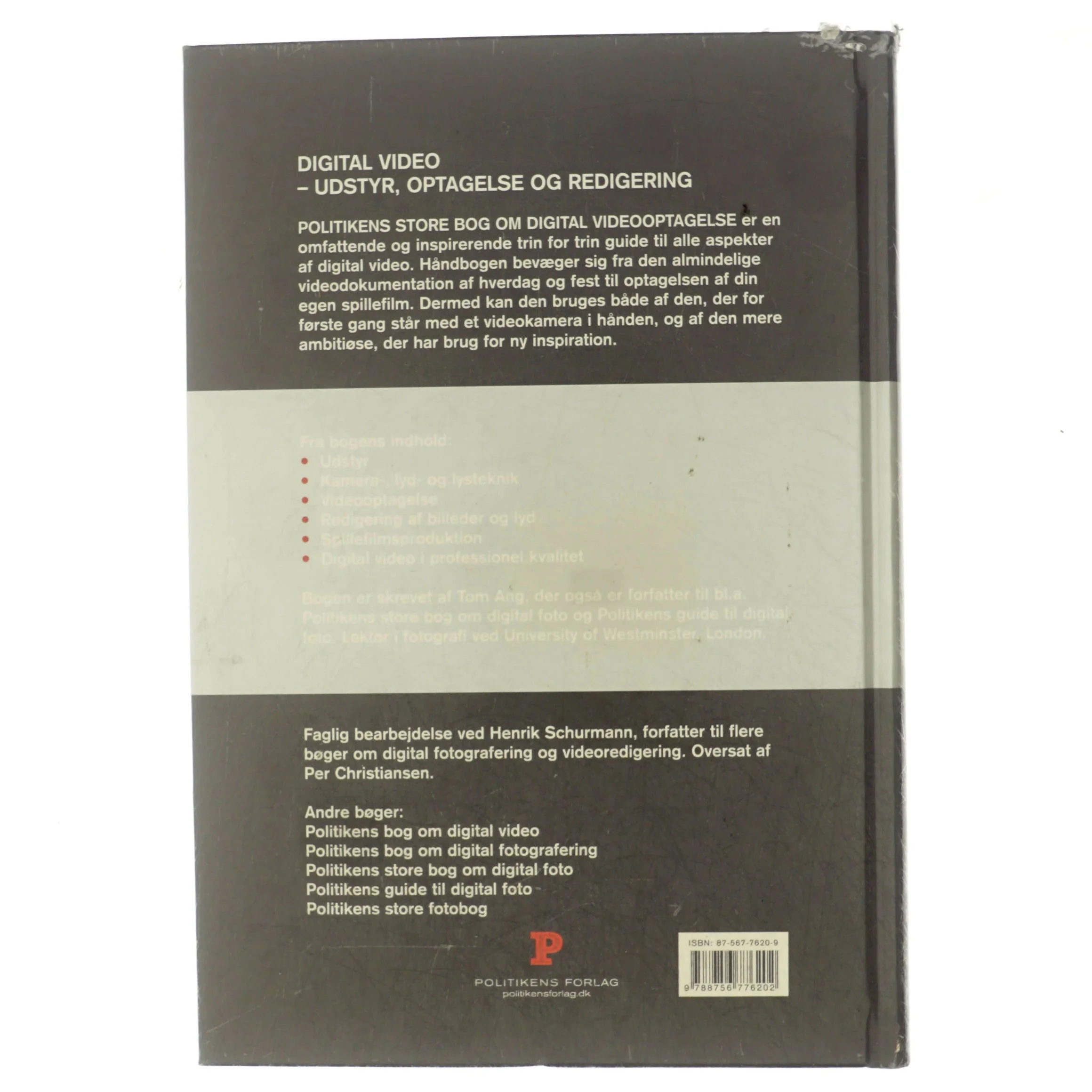Politikens store bog om digital videooptagelse af Tom Ang (Bog)