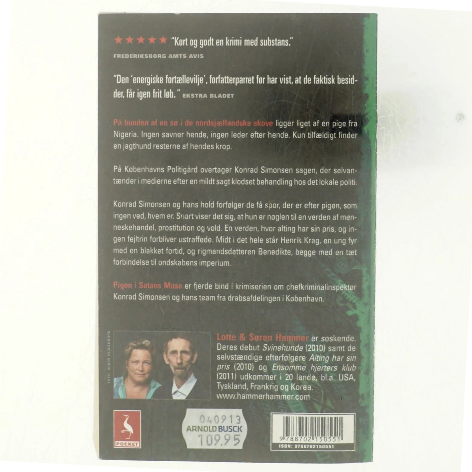 Pigen i Satans mose : kriminalroman af Lotte Hammer 