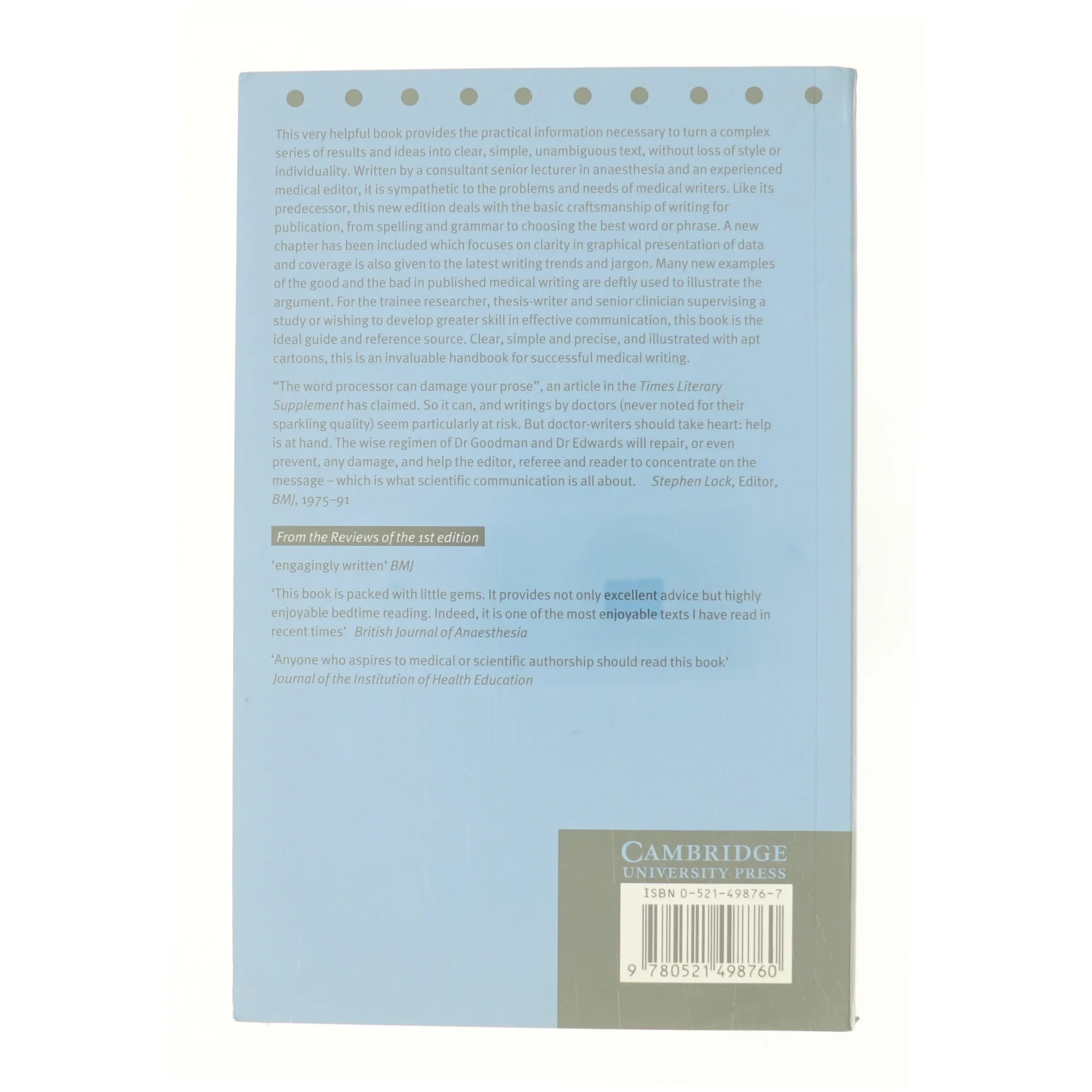 Medical Writing : a Prescription for Clarity af Neville W. Goodman (Bog)