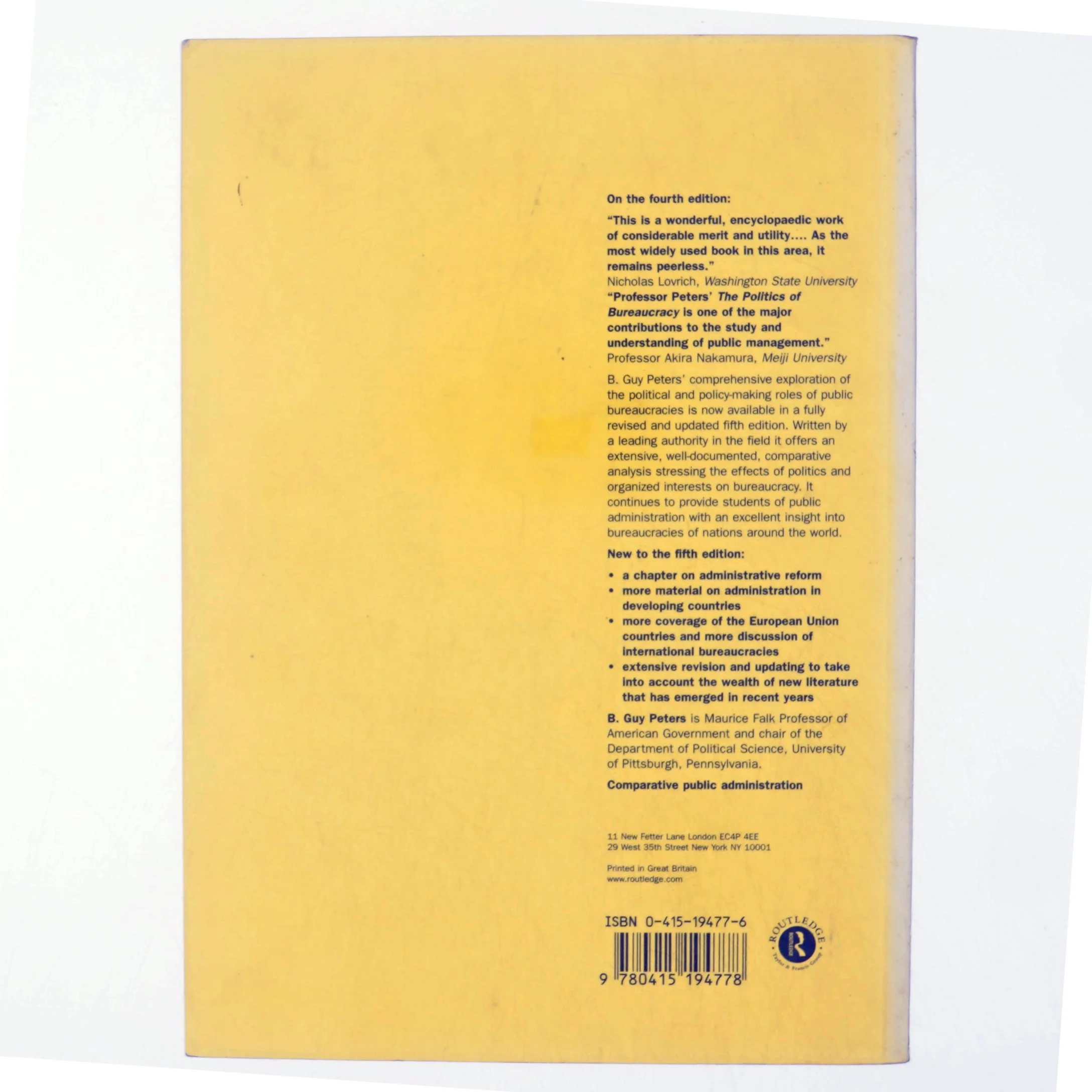 The Politics of Bureaucracy af B. Guy Peters (Bog)