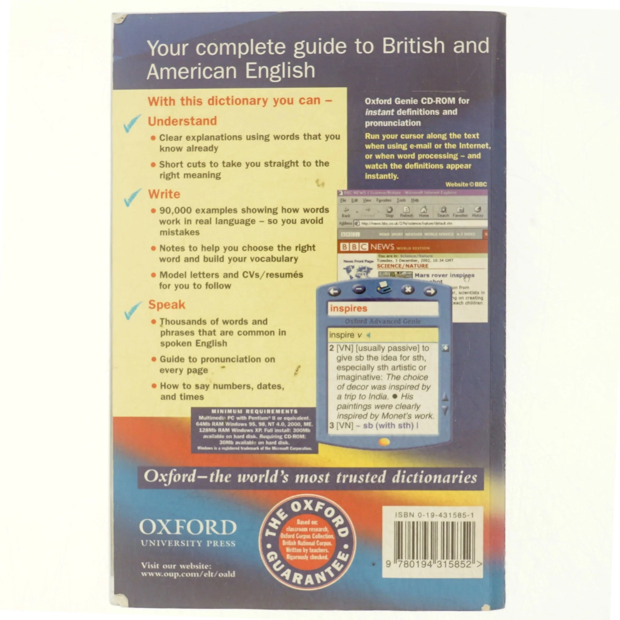 Oxford advanced learner's dictionary of current English (Bog)